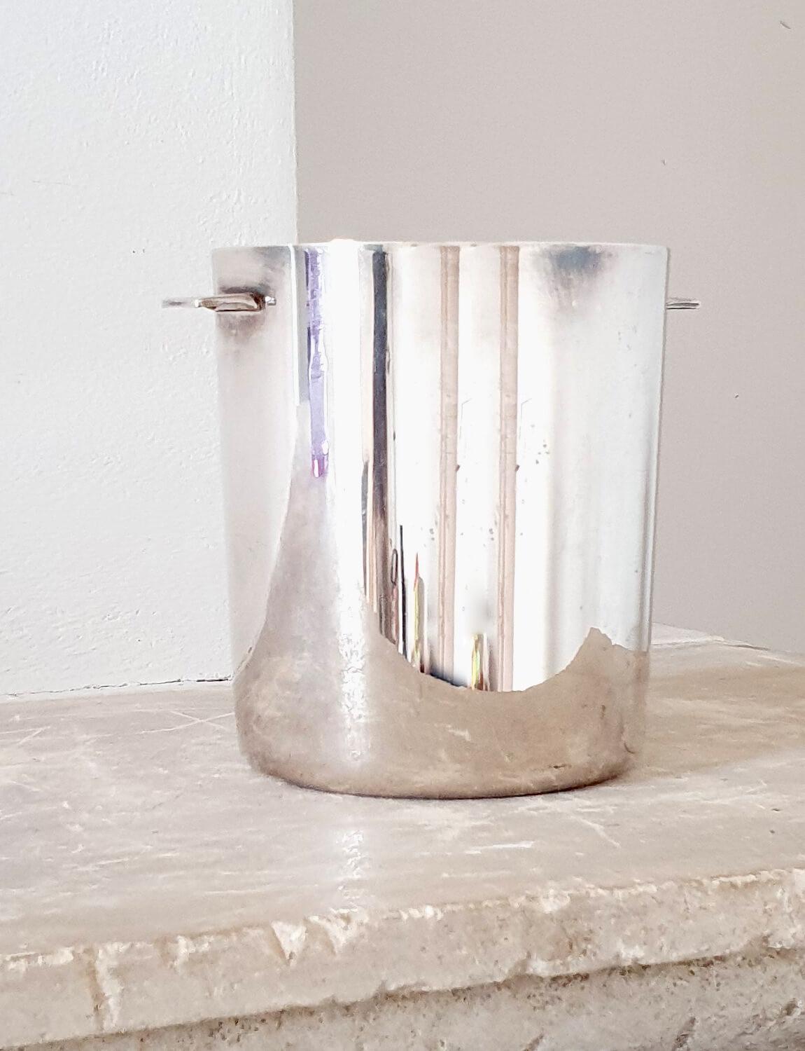 Mid-20th Century 1960s Italian Silver Broggi Milano Ice Bucket