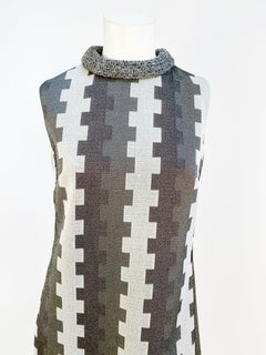 1960s Silver Mod Metallic Shift Dress