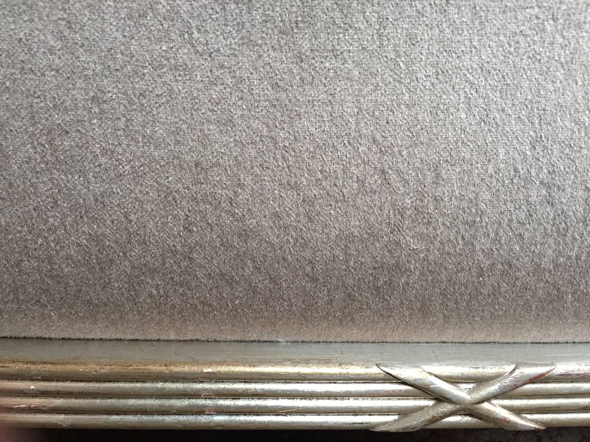 1960s Silver Mohair Lounge Chair in the Style of James Mont 7