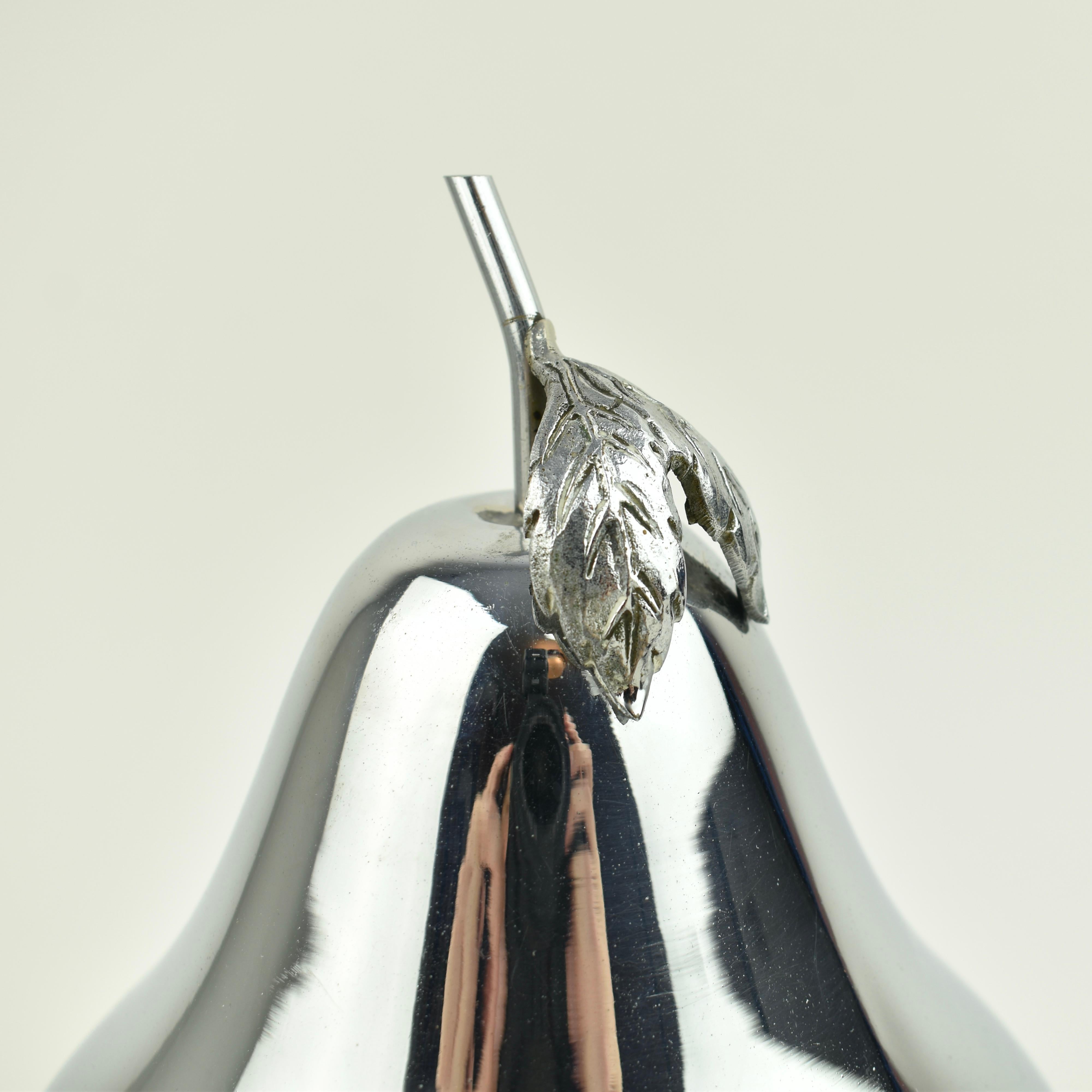 European 1960s Silver Pear Liquor Cabinet