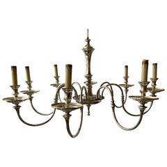 1960s Silver Plate 8-Arm Chandelier