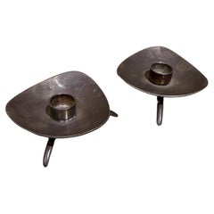 1960s Silver Plate Candle Holders by Carl Cohr Atla Denmark