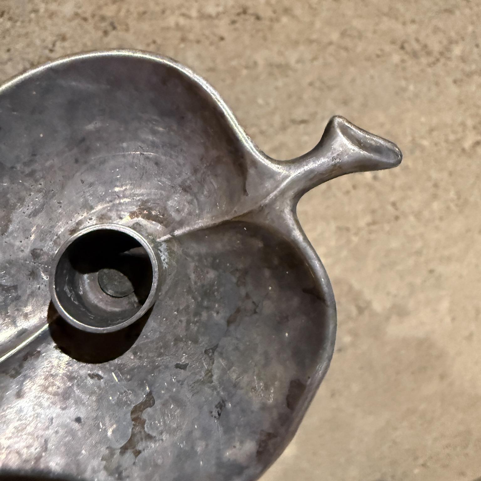 Mid-20th Century 1960s Silver Plate Leaf Candle Holders Denmark For Sale