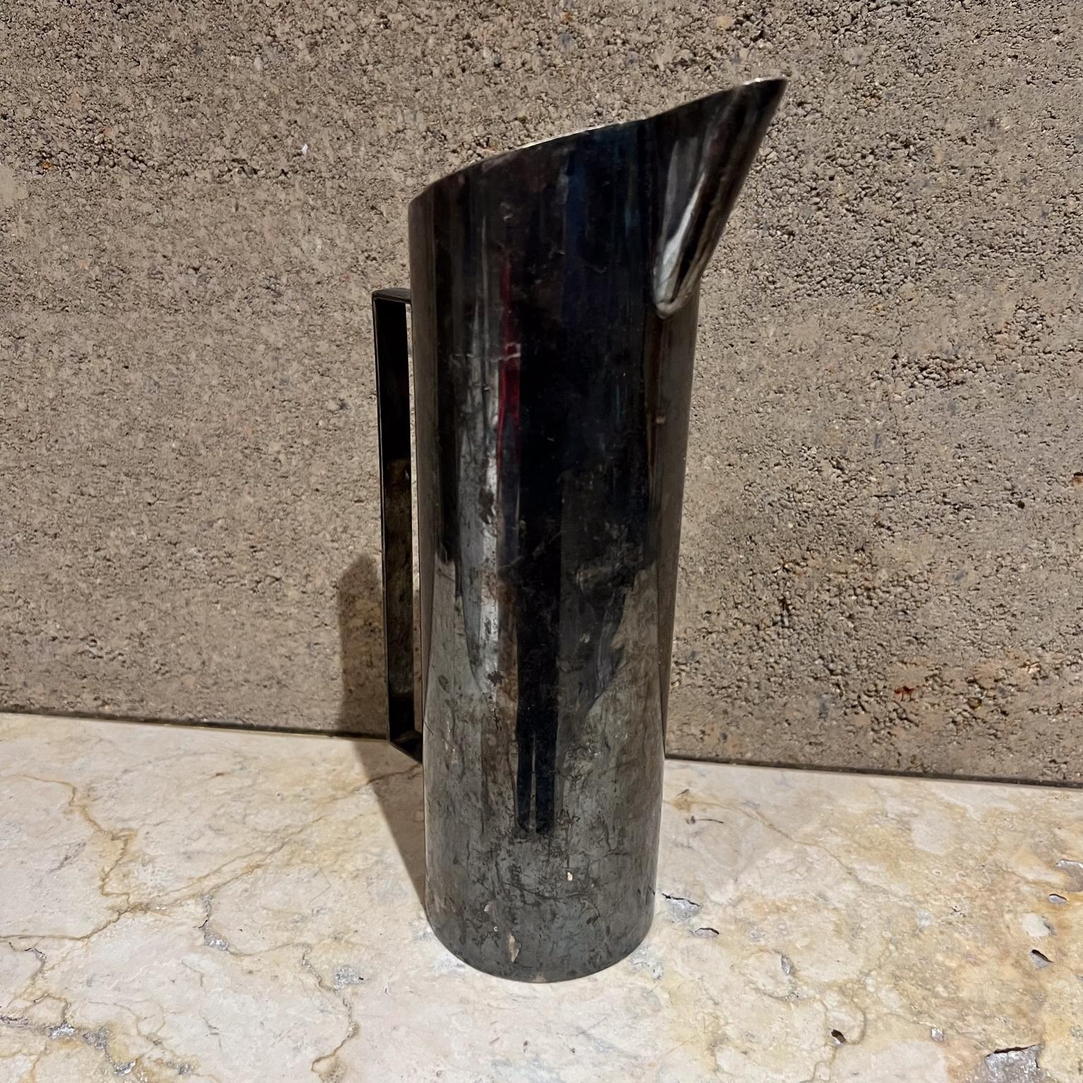 Pichet à eau plaqué argent Fabuleux modernisme Mexique des années 1960 en vente 4