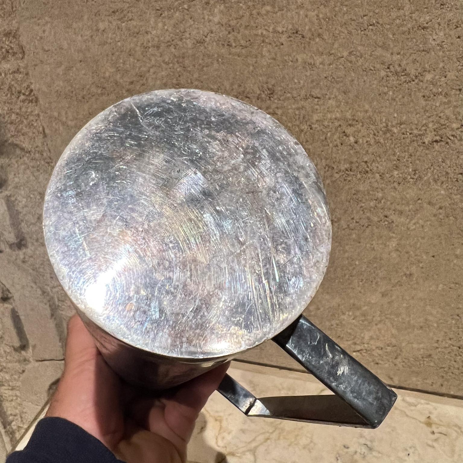 Pichet à eau plaqué argent Fabuleux modernisme Mexique des années 1960 en vente 5