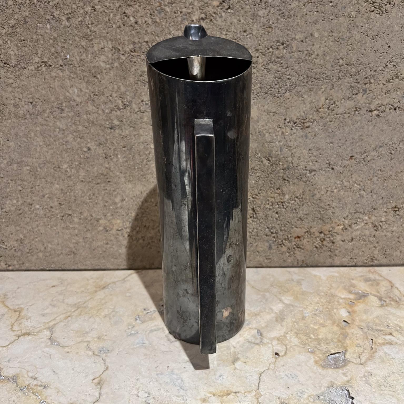 Pichet à eau plaqué argent Fabuleux modernisme Mexique des années 1960 en vente 7