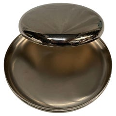 Boîte en métal argenté des années 1960 dans le style de Lino Sabattini