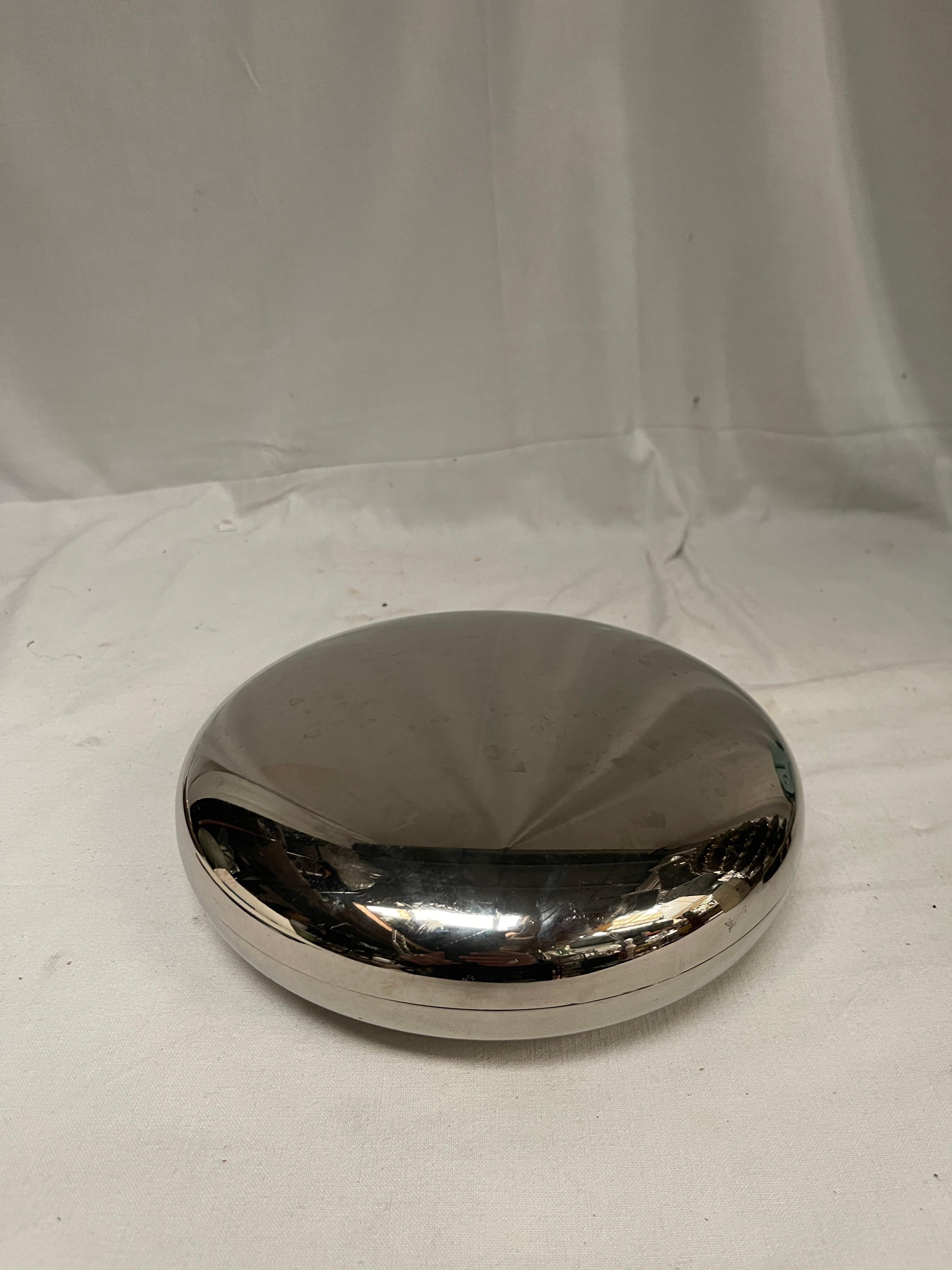 Italian 1960's Silver plated box in the style of Lino Sabattini For Sale