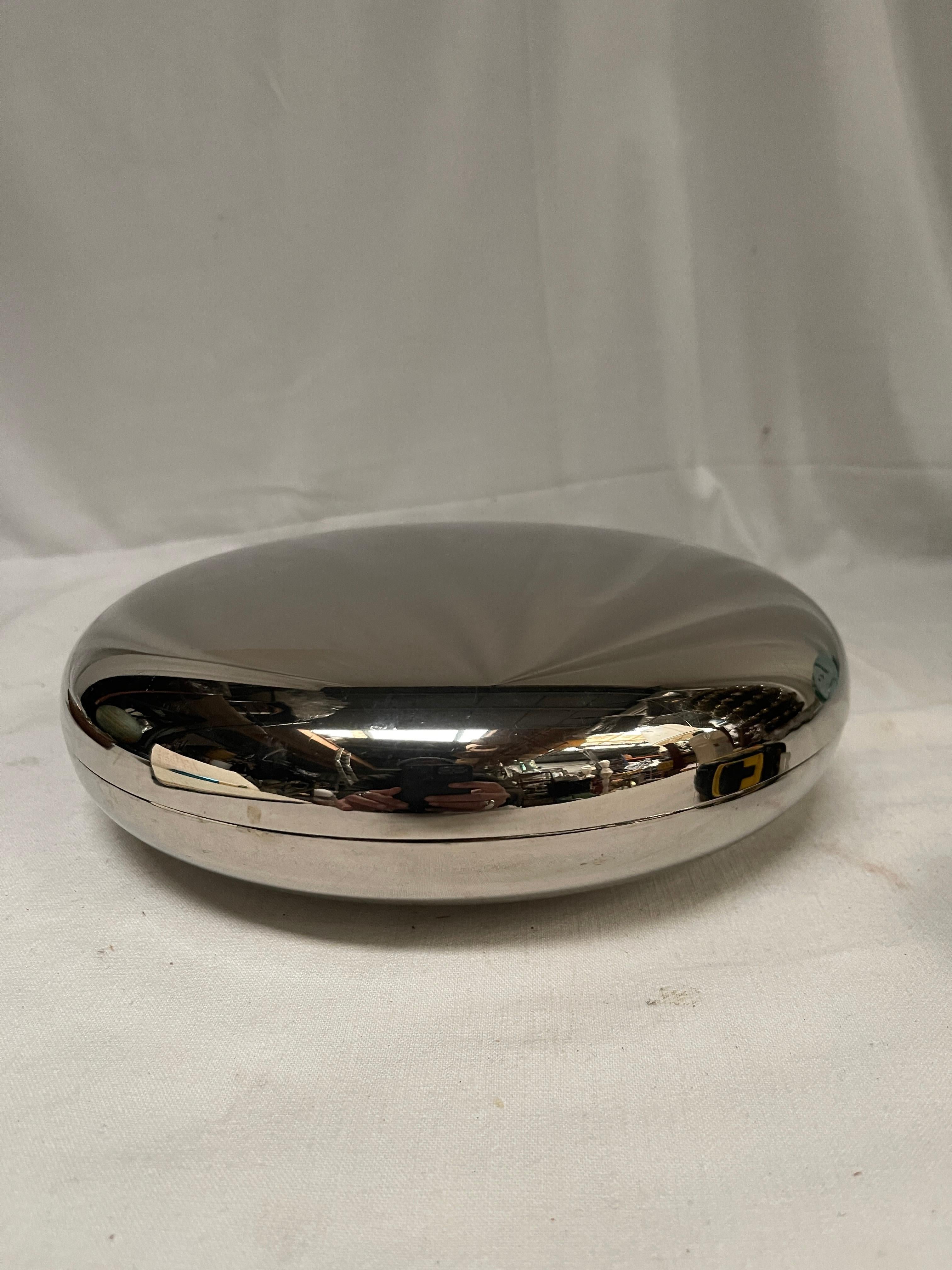 Italian 1960's Silver plated box in the style of Lino Sabattini For Sale