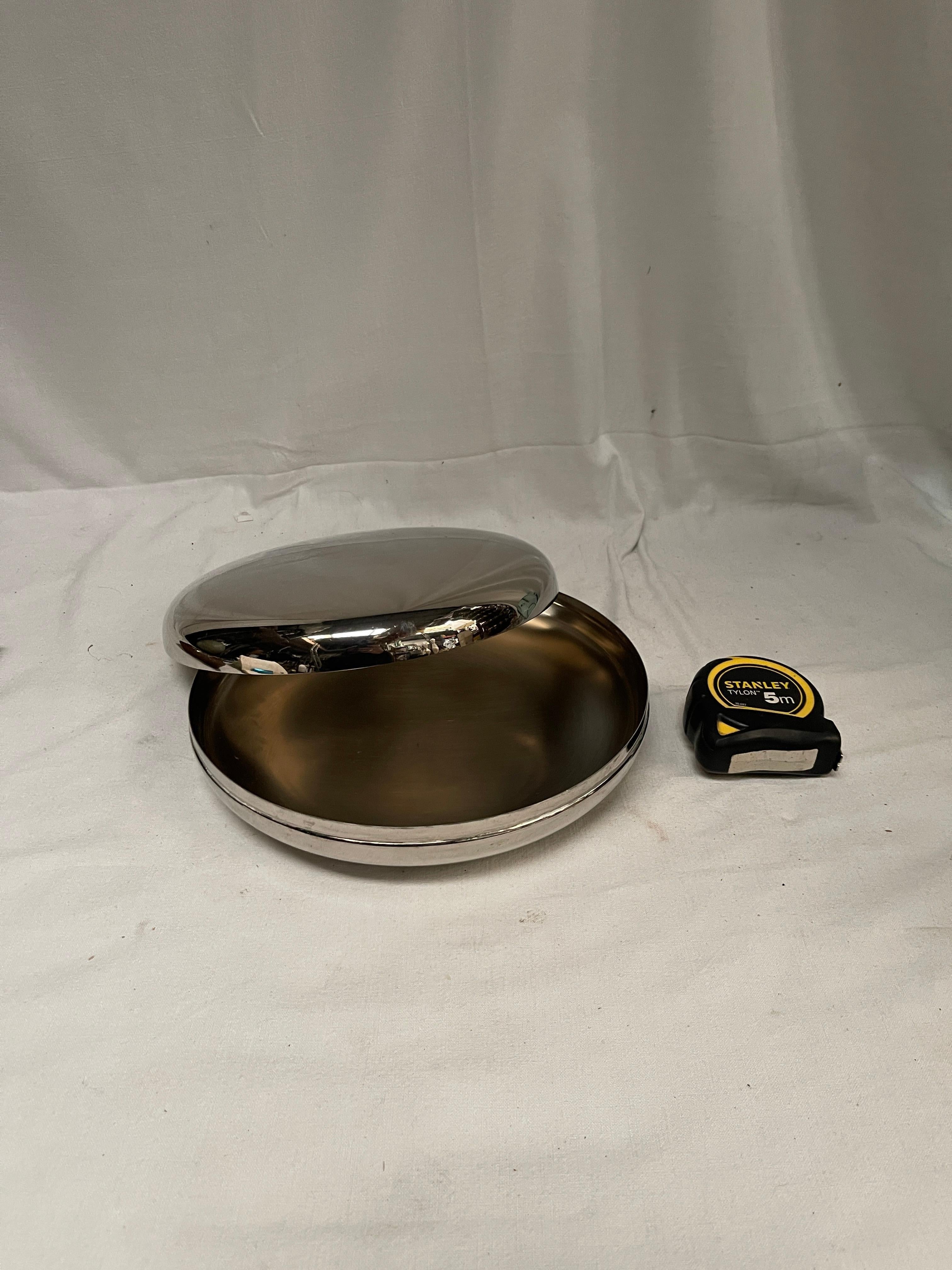 Mid-20th Century 1960's Silver plated box in the style of Lino Sabattini For Sale