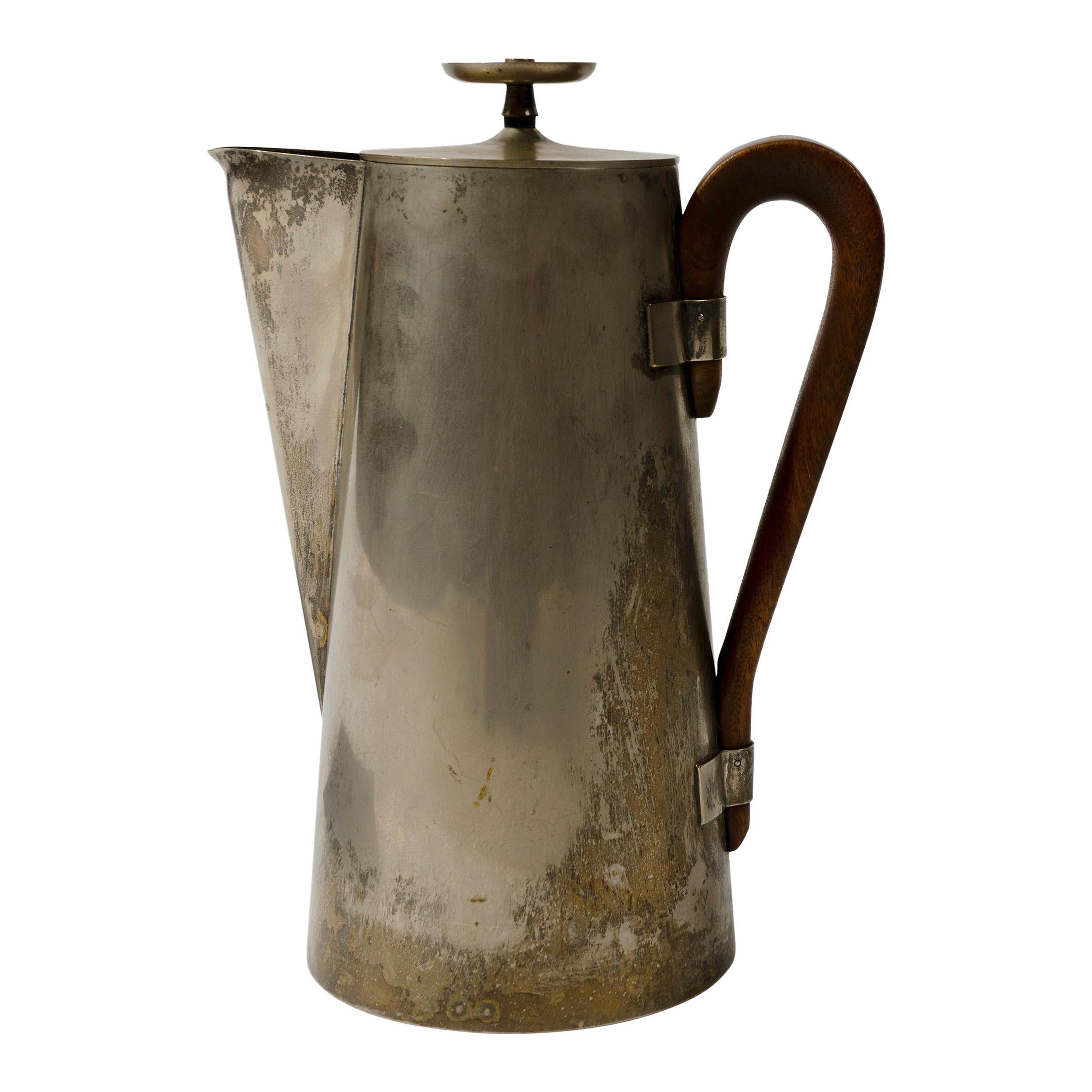 Tetera plateada de Tommi Parzinger para Dorlyn Silversmiths
