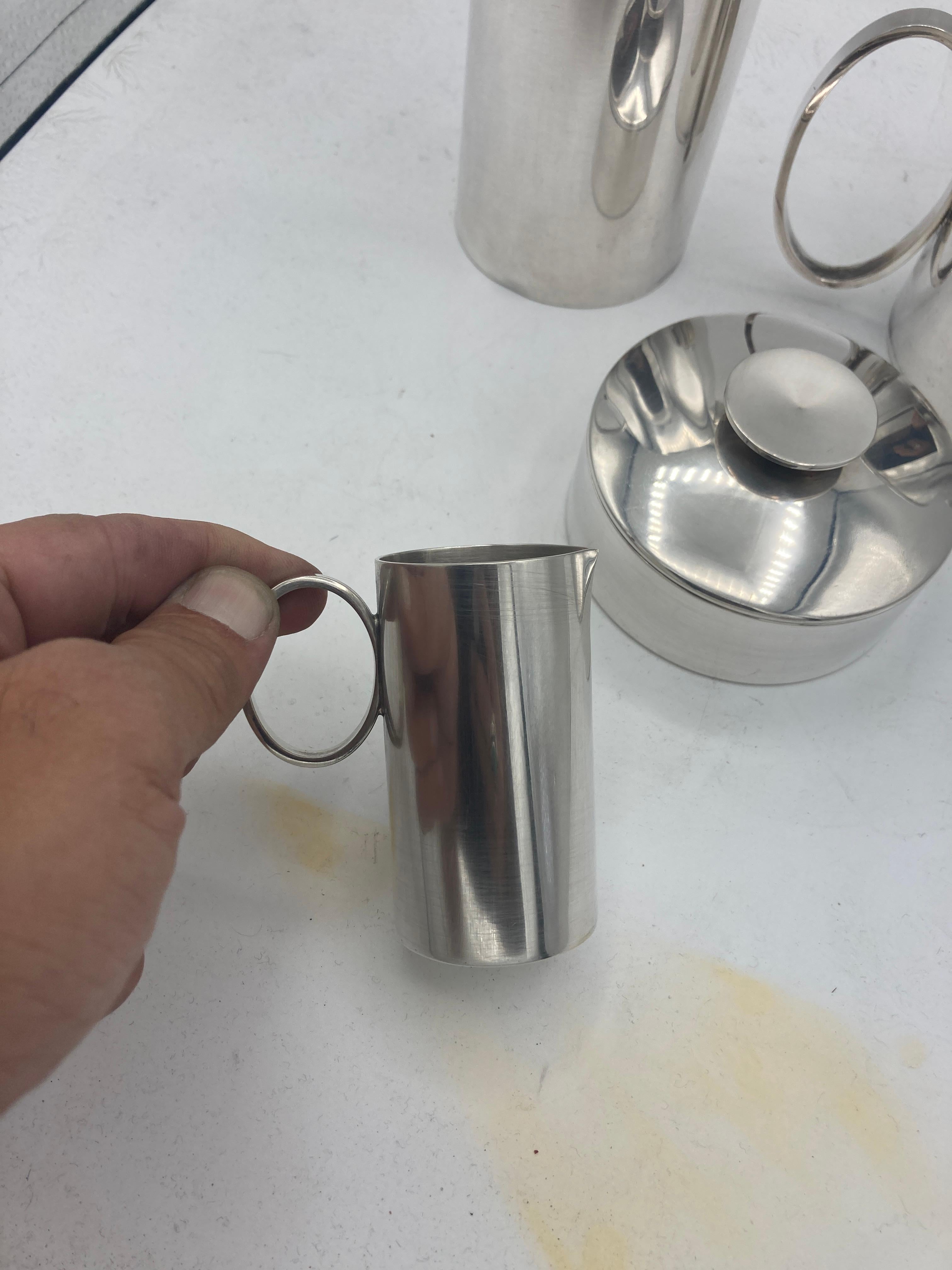 Francese Servizio da tè in argento del 1960 di Lino Sabattini per Christofle in vendita