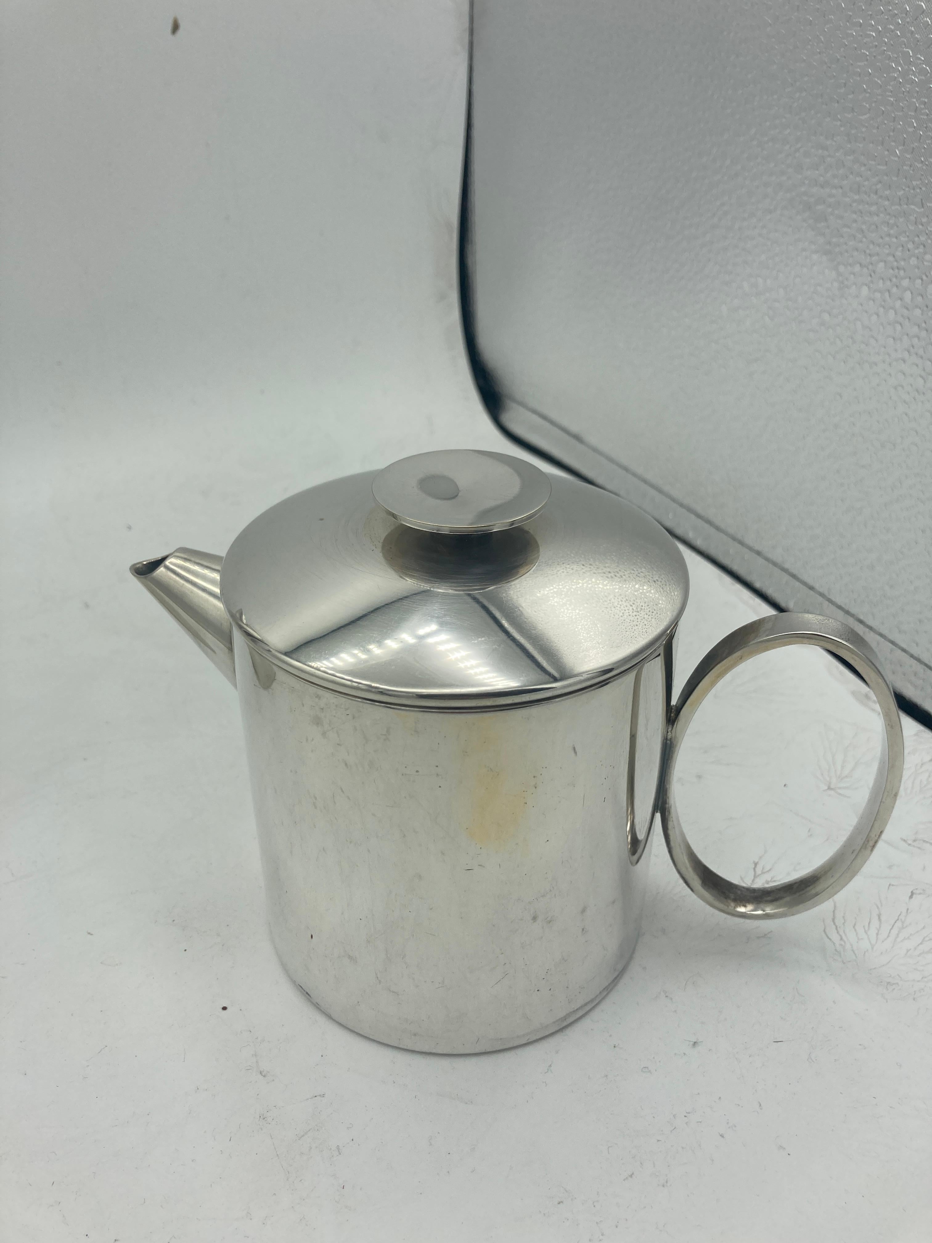 Placcato argento Servizio da tè in argento del 1960 di Lino Sabattini per Christofle in vendita