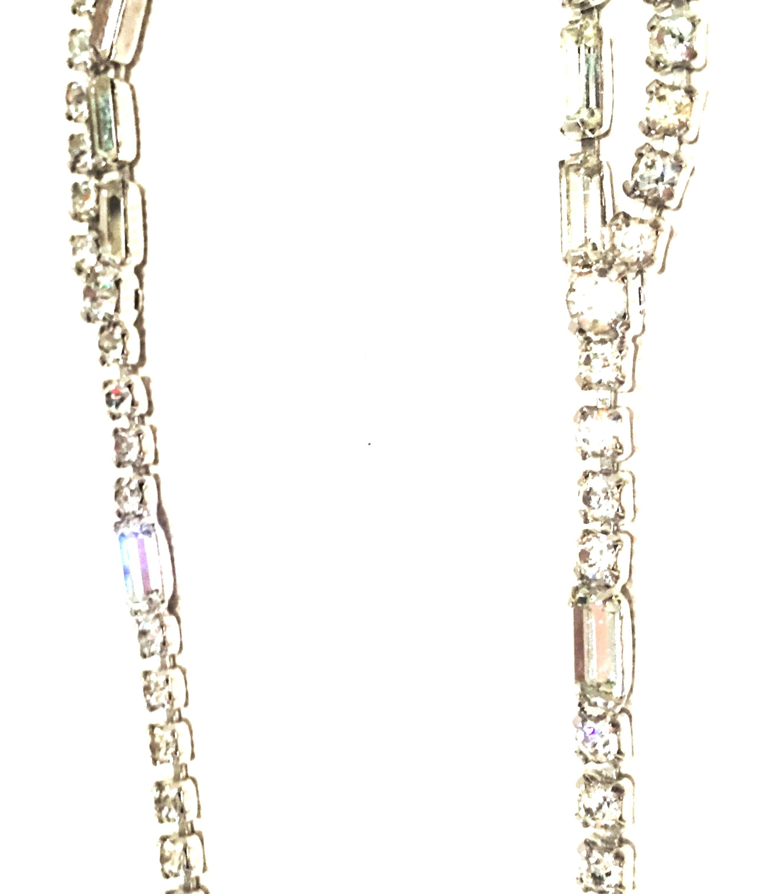 1960'S Silver & Swarovski Crystal Choker Style Necklace By, Kramer Of New York 4