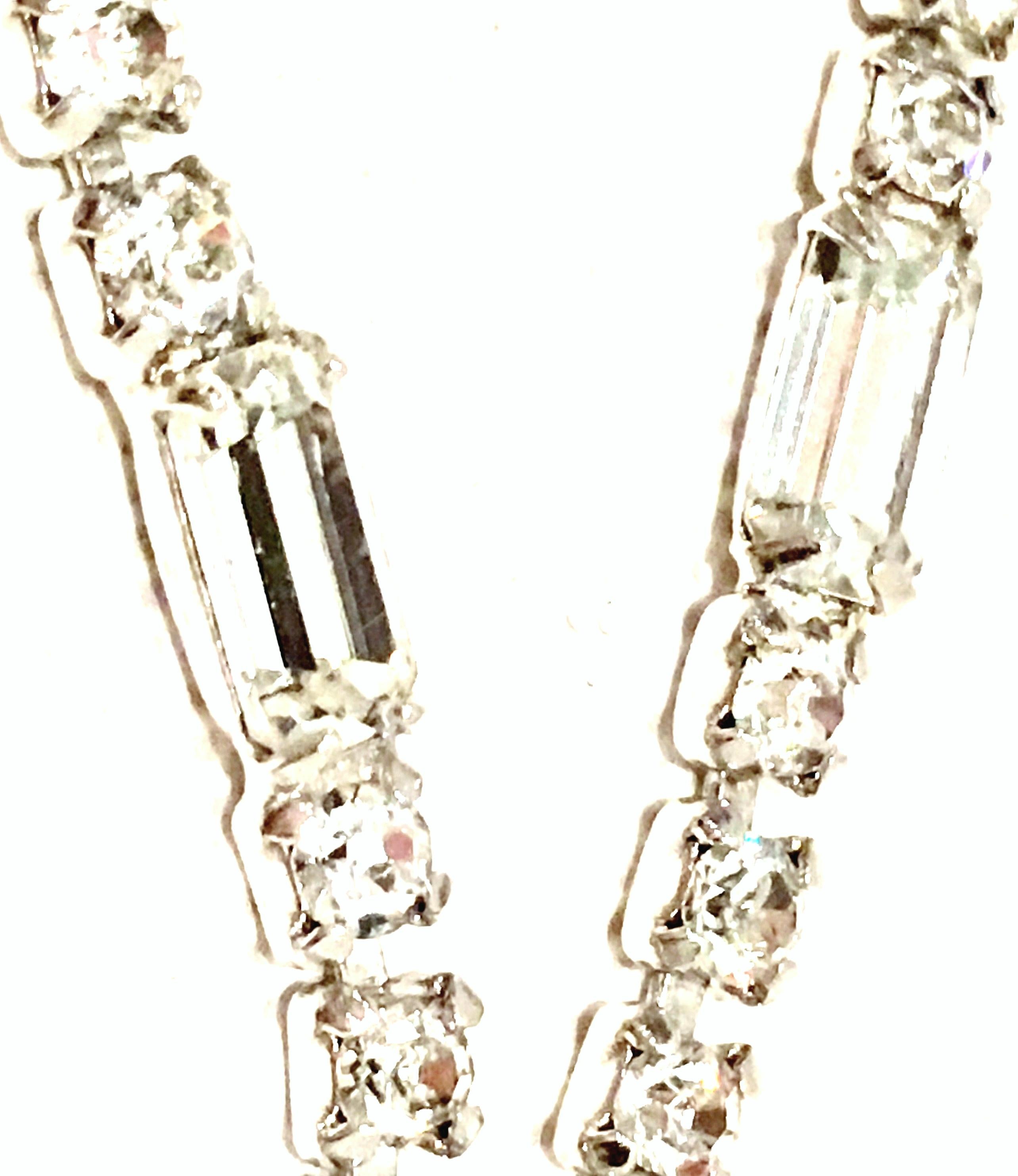 1960'S Silver & Swarovski Crystal Choker Style Necklace By, Kramer Of New York 5