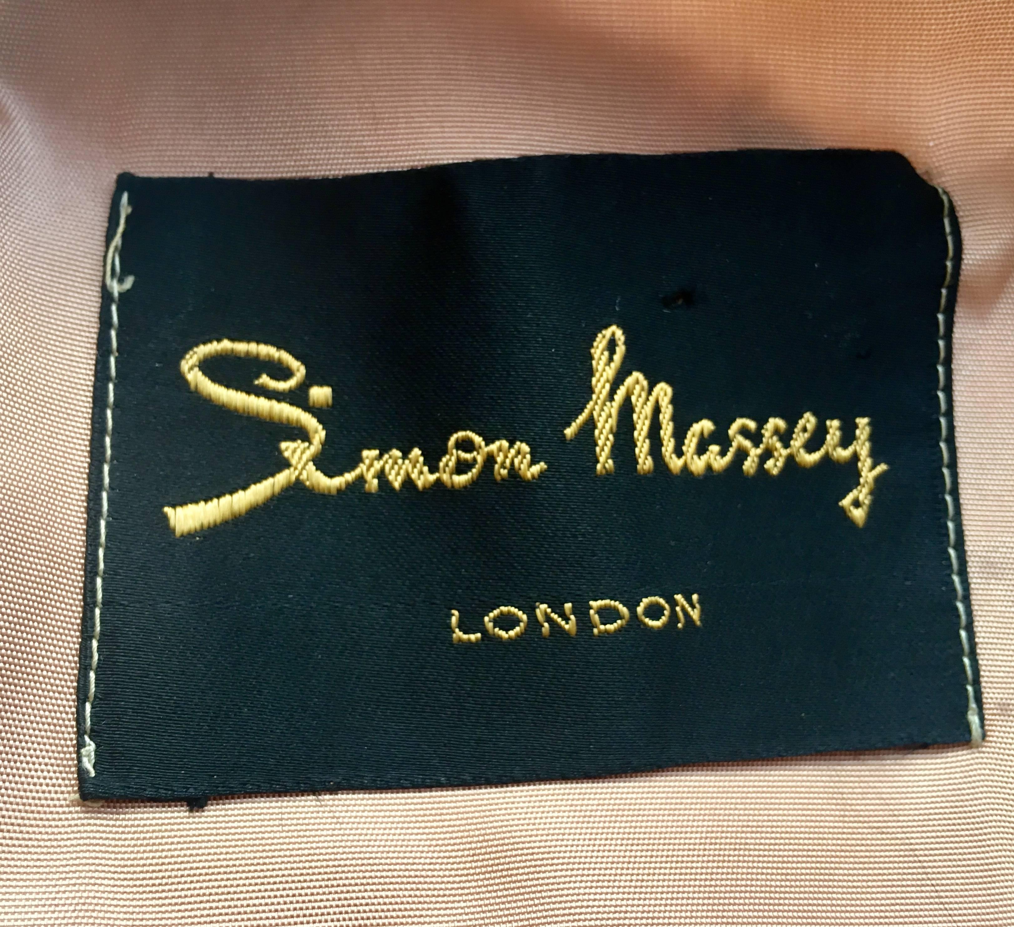 1960s Simon Massey Organza Floral Print Dress In Excellent Condition For Sale In London, GB