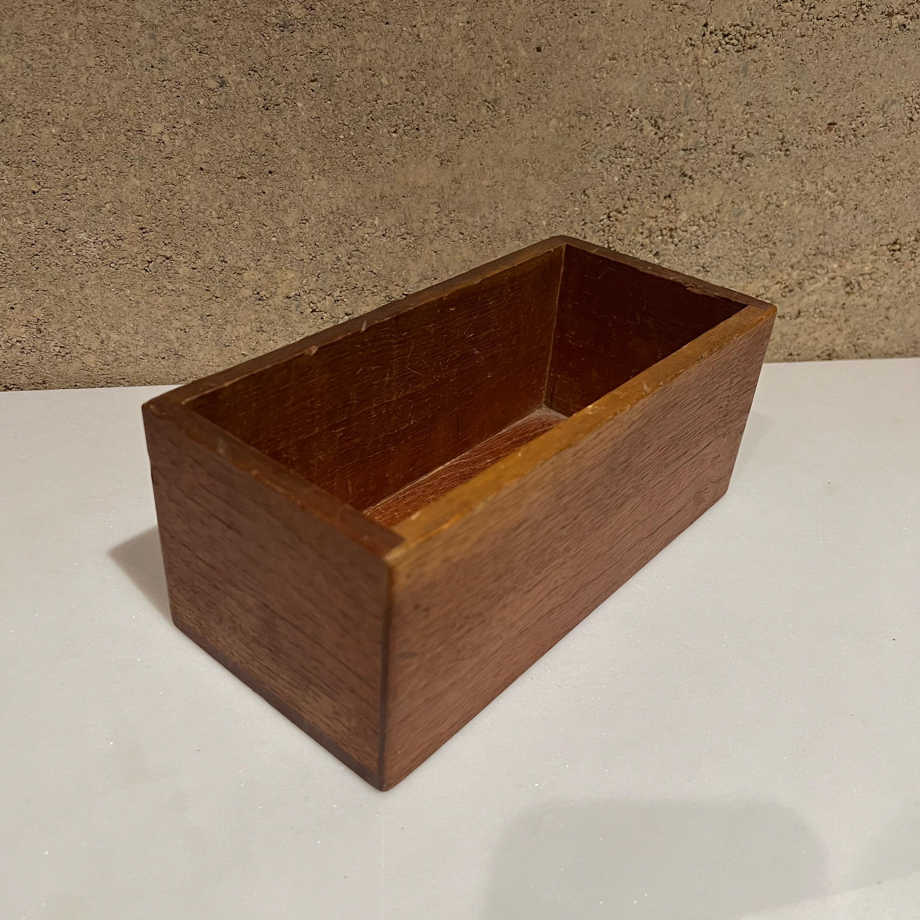 1960s Exotic Wood Simple Storage Box Ideal Cedar Catch All Minimalist Design 4