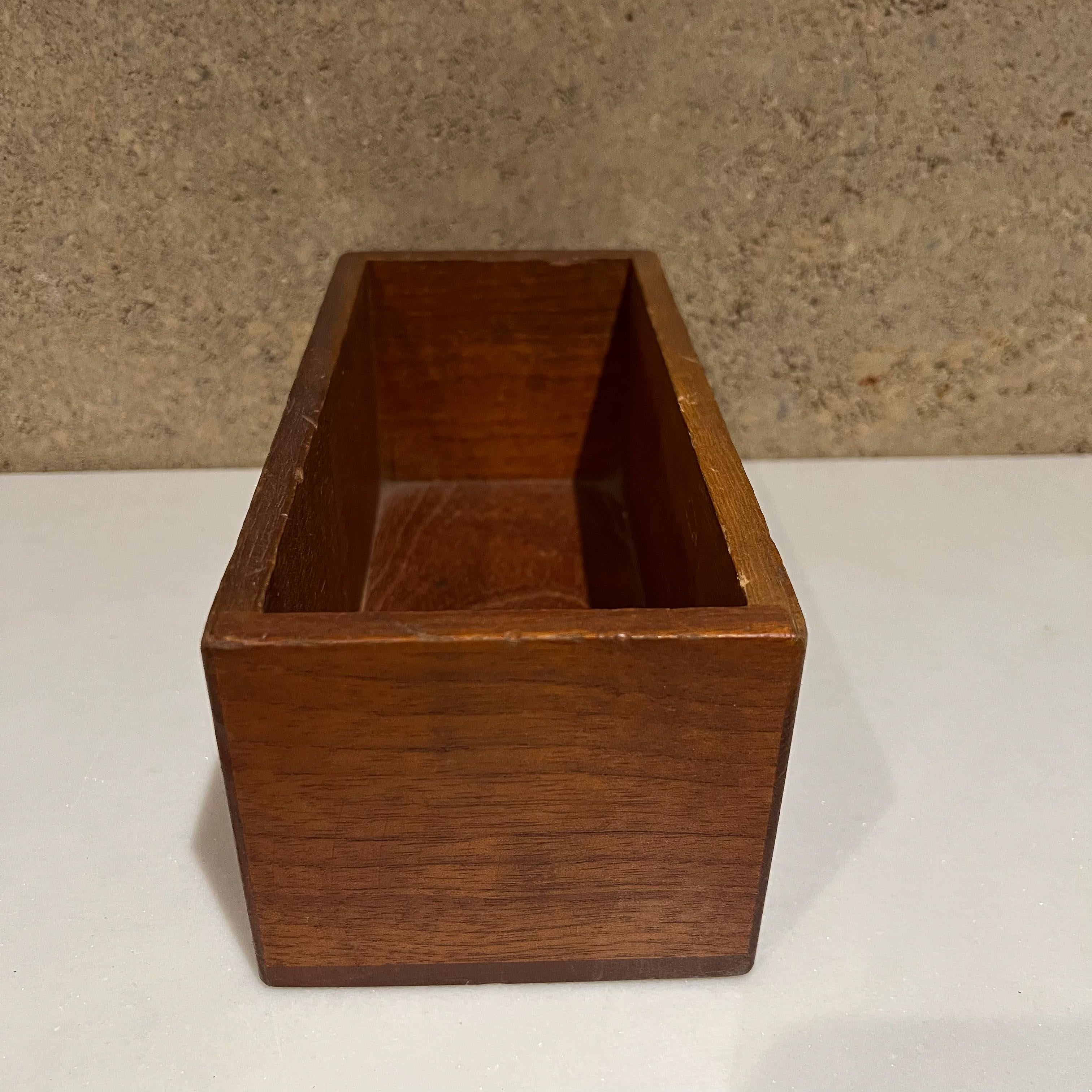 1960s Exotic Wood Simple Storage Box Ideal Cedar Catch All Minimalist Design 5