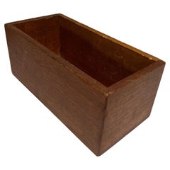 1960s Exotic Wood Simple Storage Box Ideal Cedar Catch All Minimalist Design