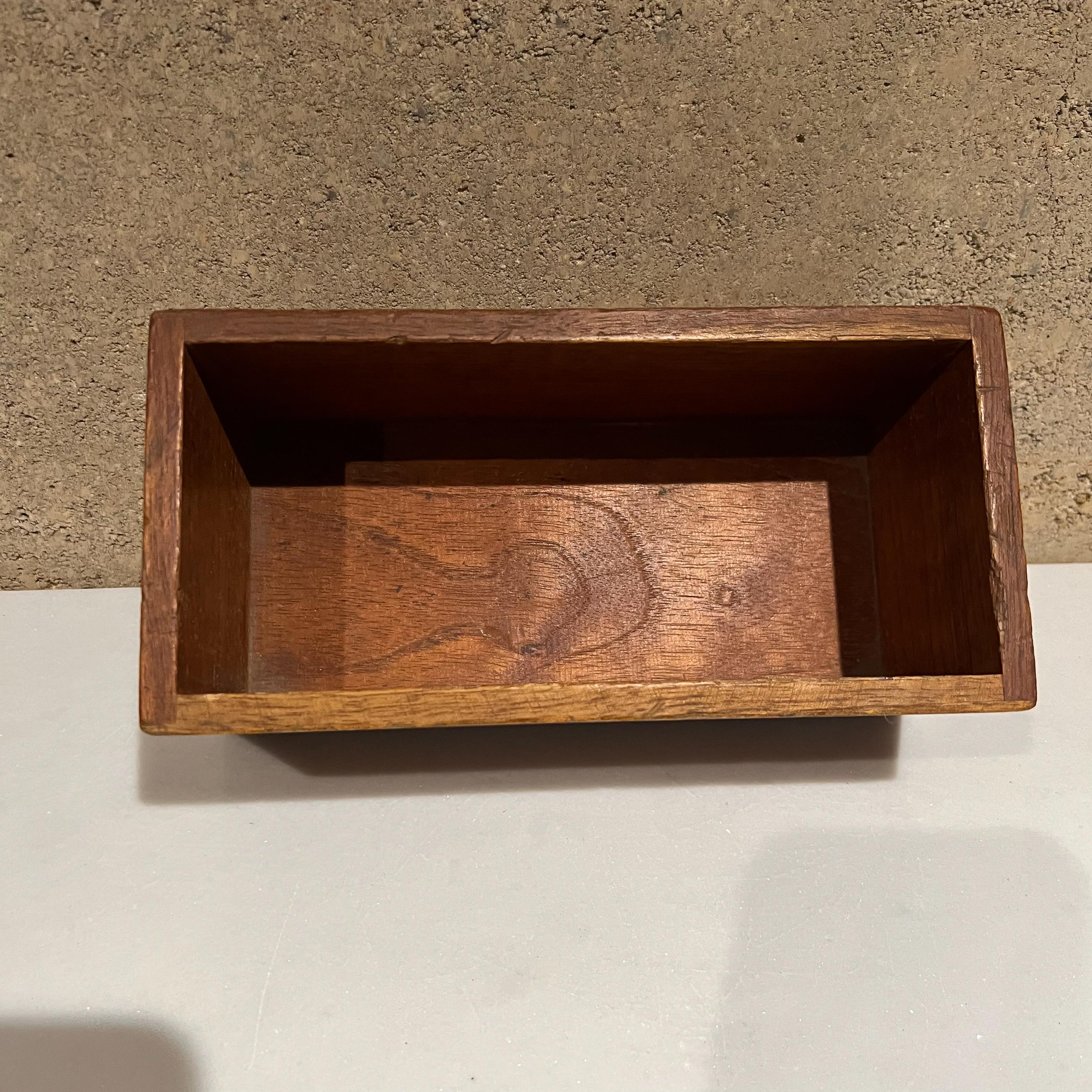 Mid-Century Modern 1960s Exotic Wood Simple Storage Box Ideal Cedar Catch All Minimalist Design