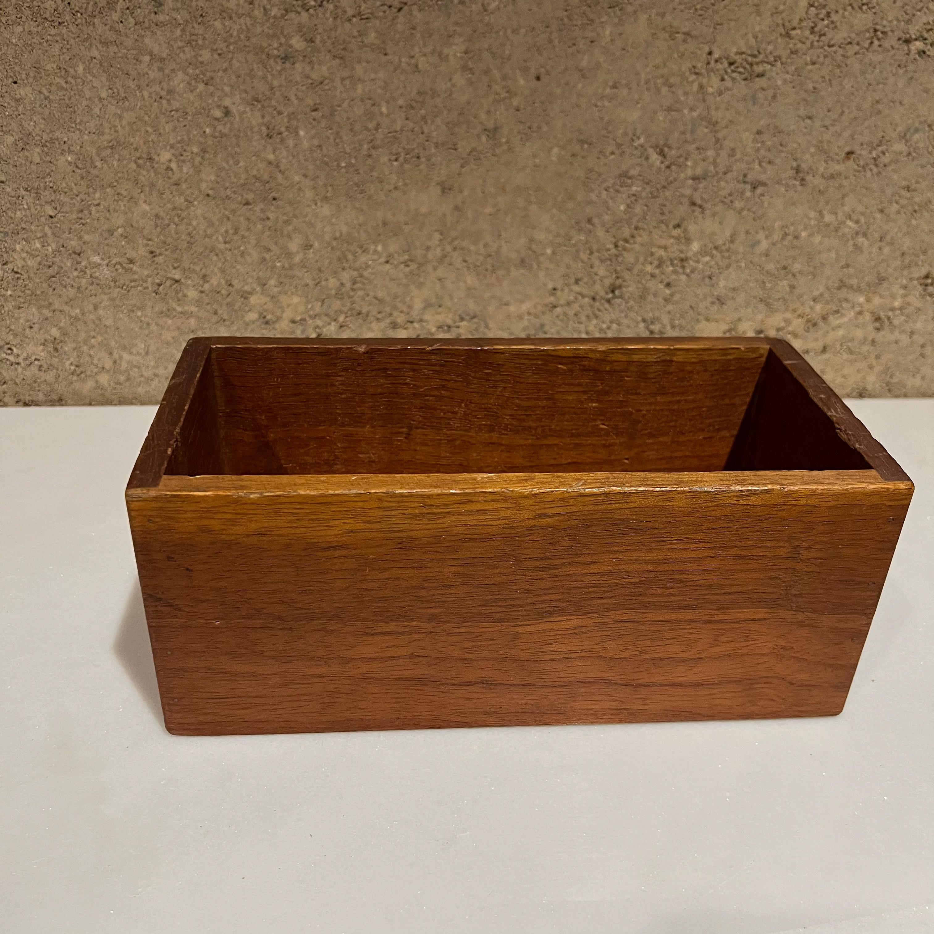 1960s Exotic Wood Simple Storage Box Ideal Cedar Catch All Minimalist Design 1
