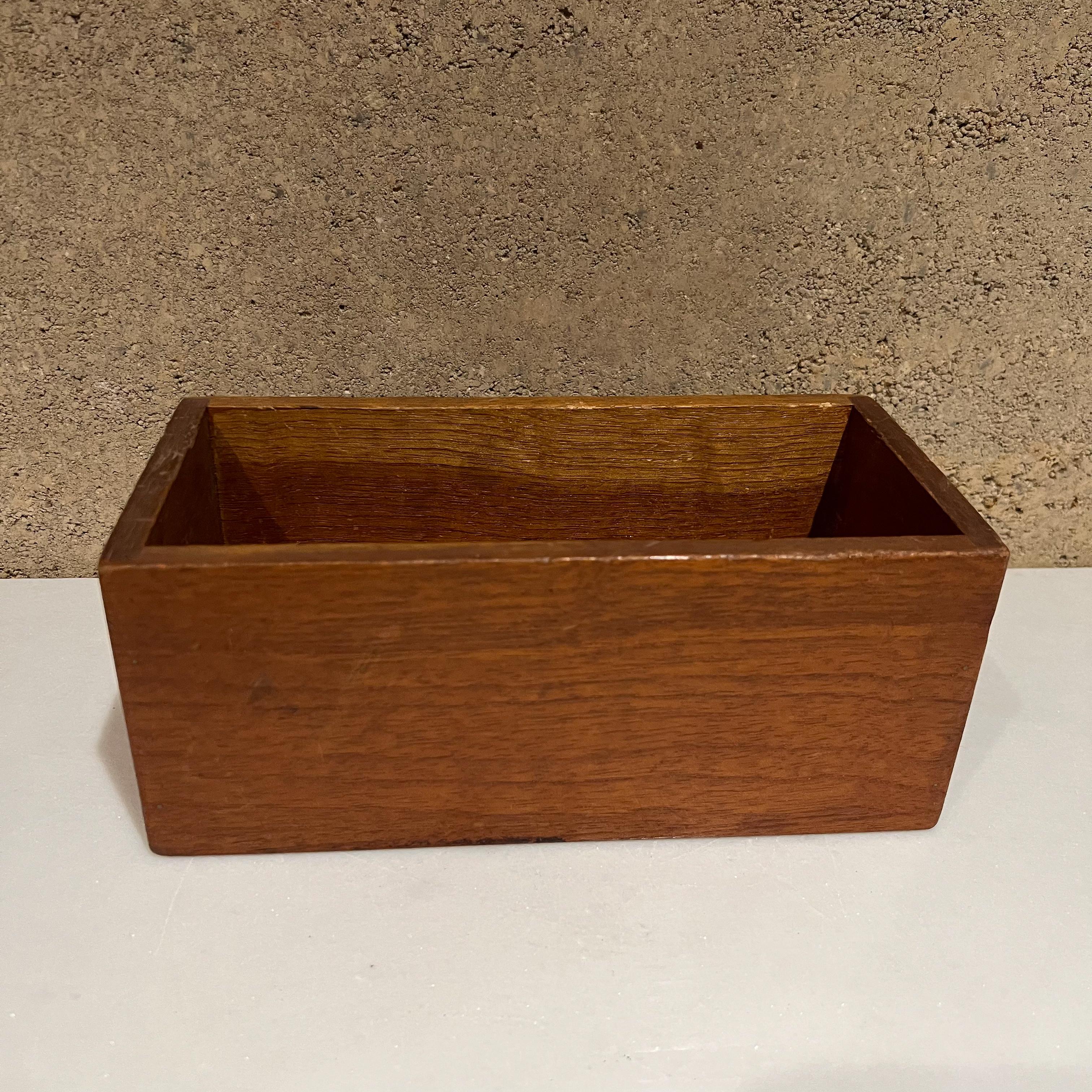 1960s Exotic Wood Simple Storage Box Ideal Cedar Catch All Minimalist Design 3