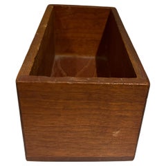 Vintage 1960s Exotic Wood Simple Storage Box Ideal Cedar Catch All Minimalist Design