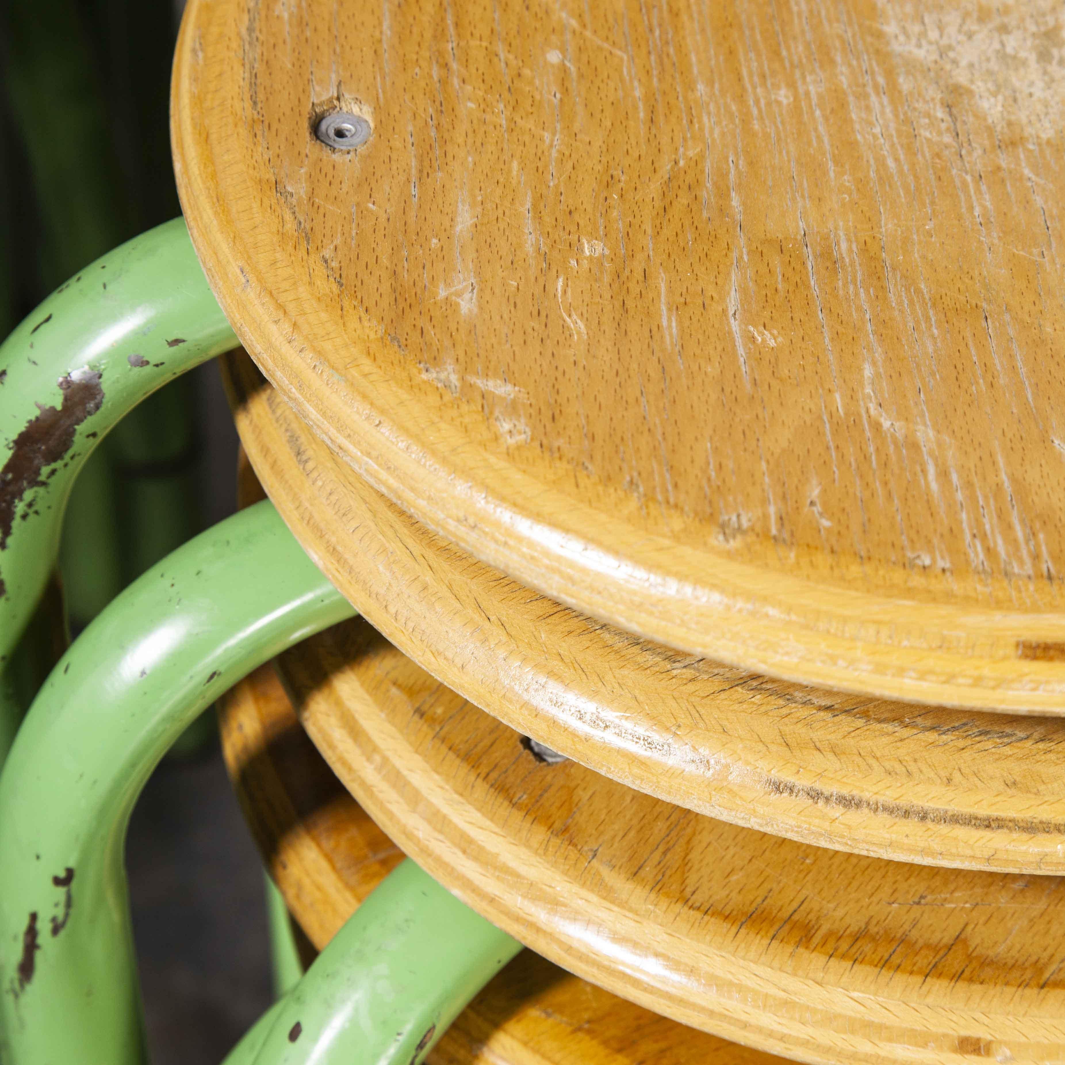 Mid-20th Century 1960’s Simple French Stacking School Stools – Mint – Last Few Remaining