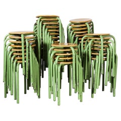 1960's Simple French Stacking School Stools - Mint - Various Quantities Availabl