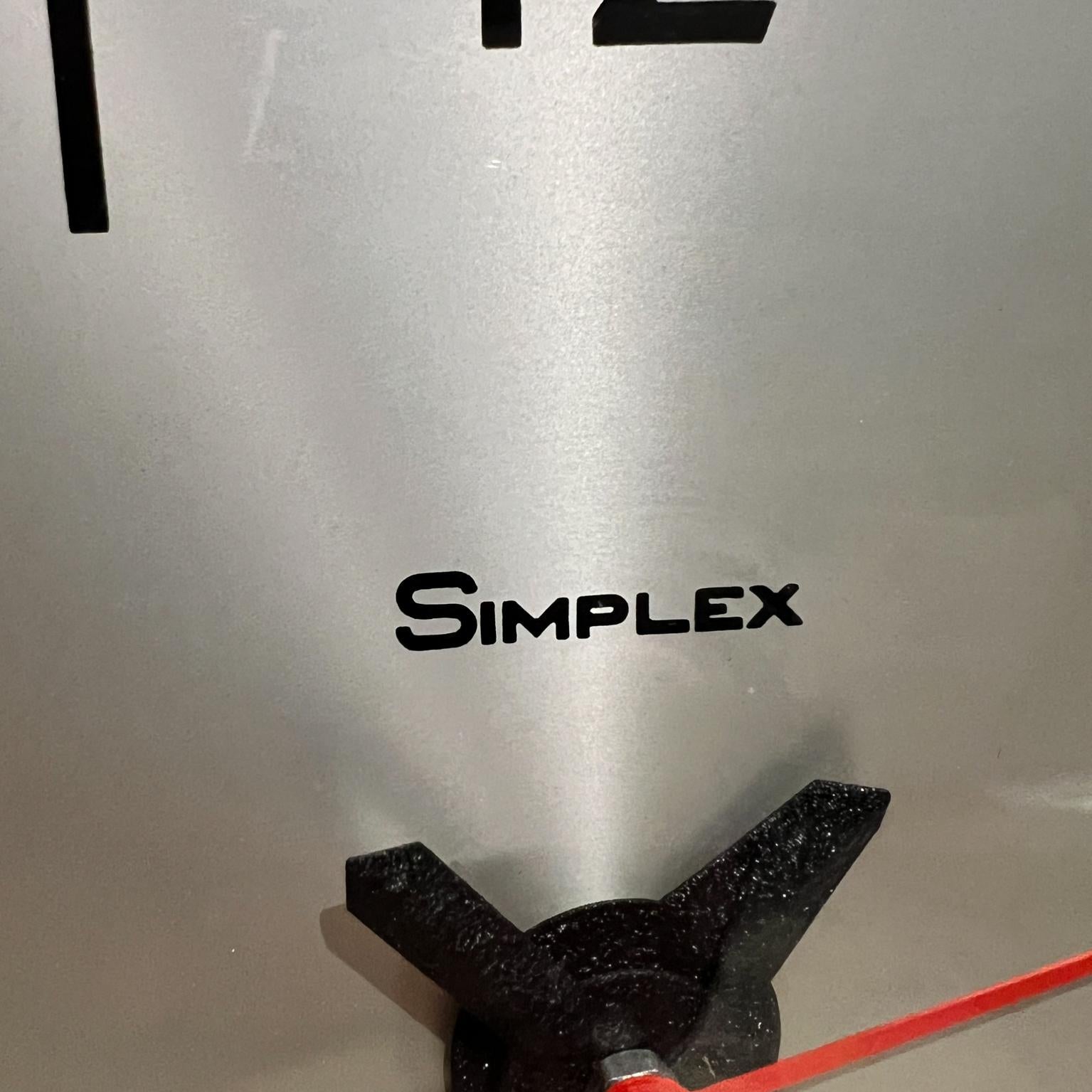 Mid-20th Century 1960s Simplex Electric School Wall Clock For Sale