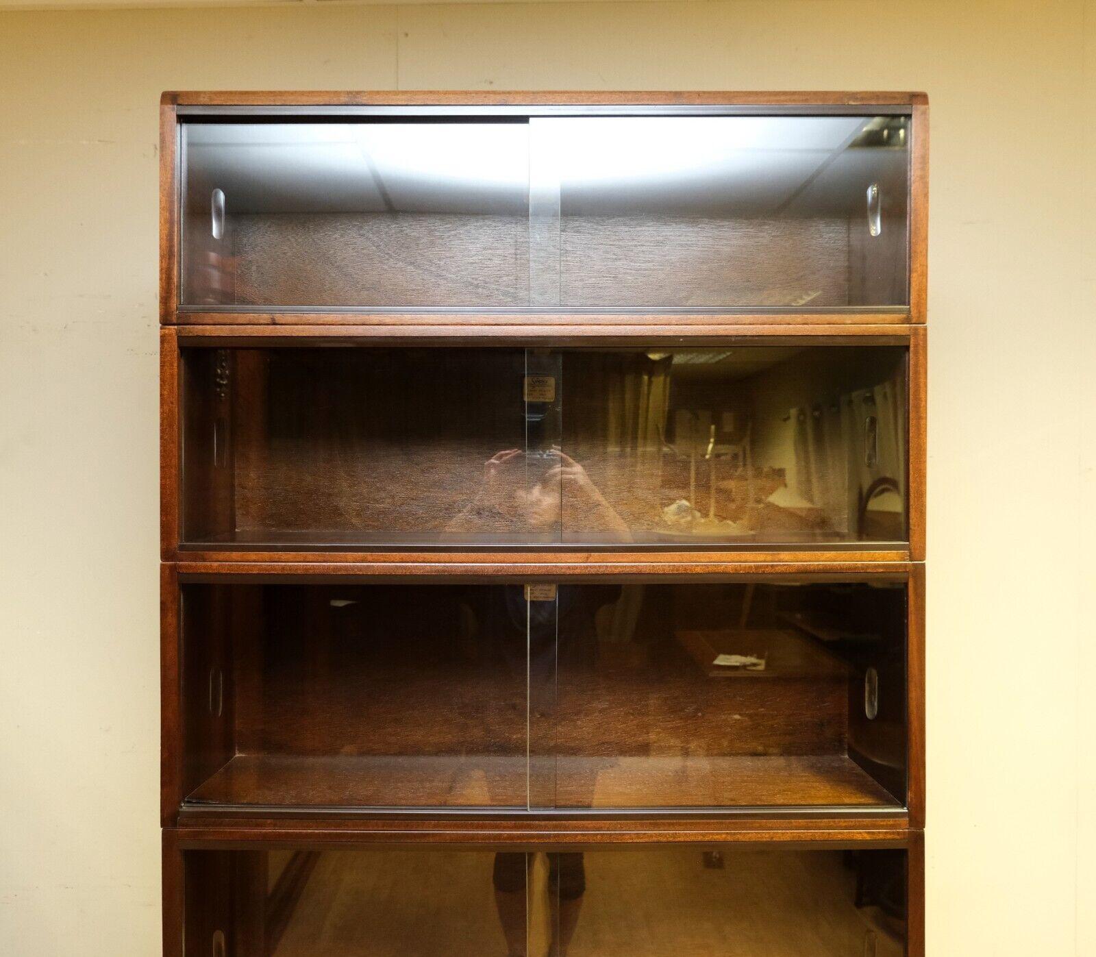 Mid-20th Century 1960's SIMPLEX HARDWOOD FULL SIZED LIBRARY STACKiNG BOOKCASE SIX PIECES