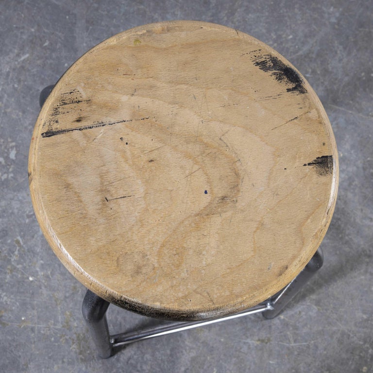 1960's Single French Laboratory Stool '1331' For Sale at 1stDibs
