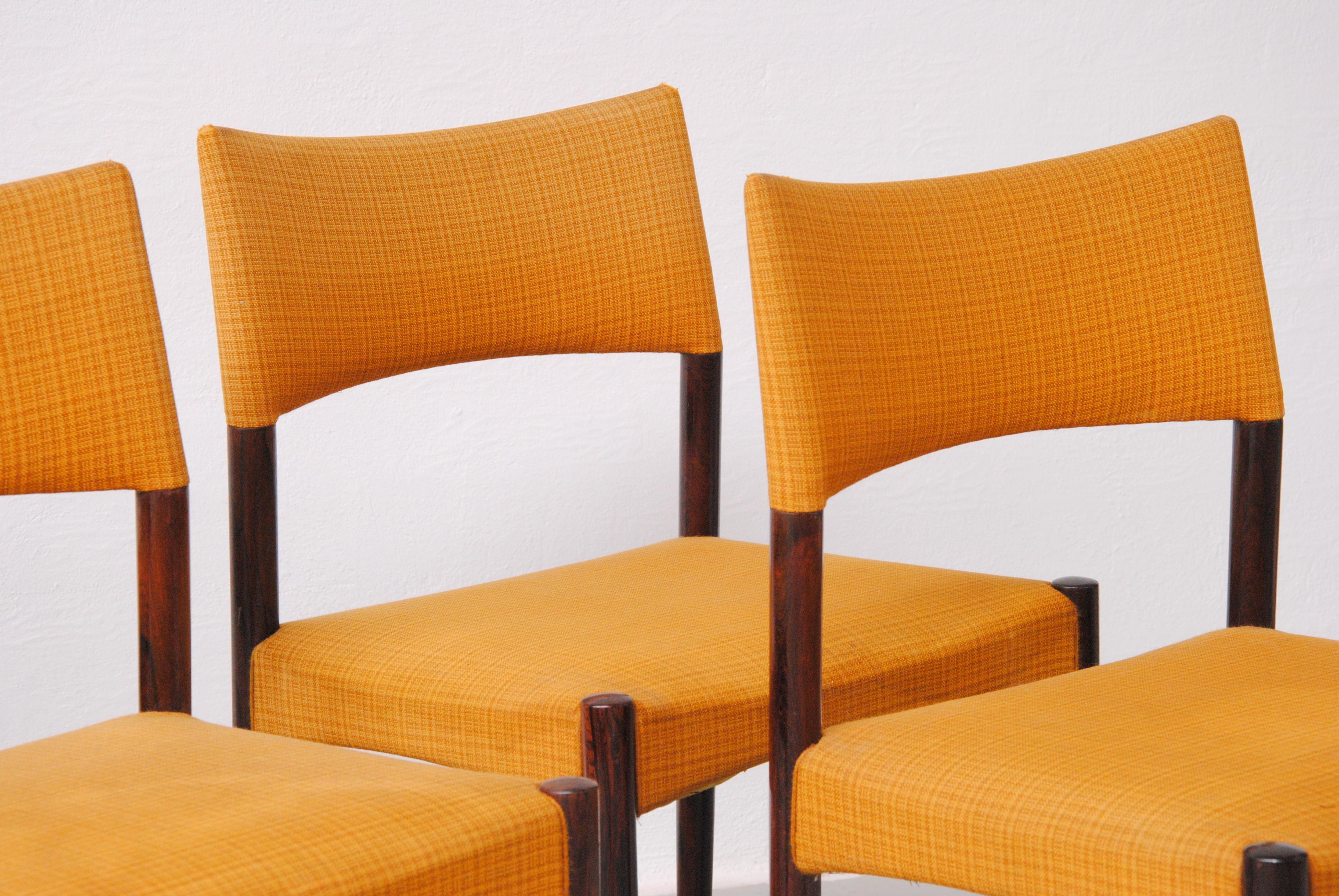 Six chaises de salle à manger danoises Ejnar Larsen, Axel Bender Madsen des années 1960 en vente 2