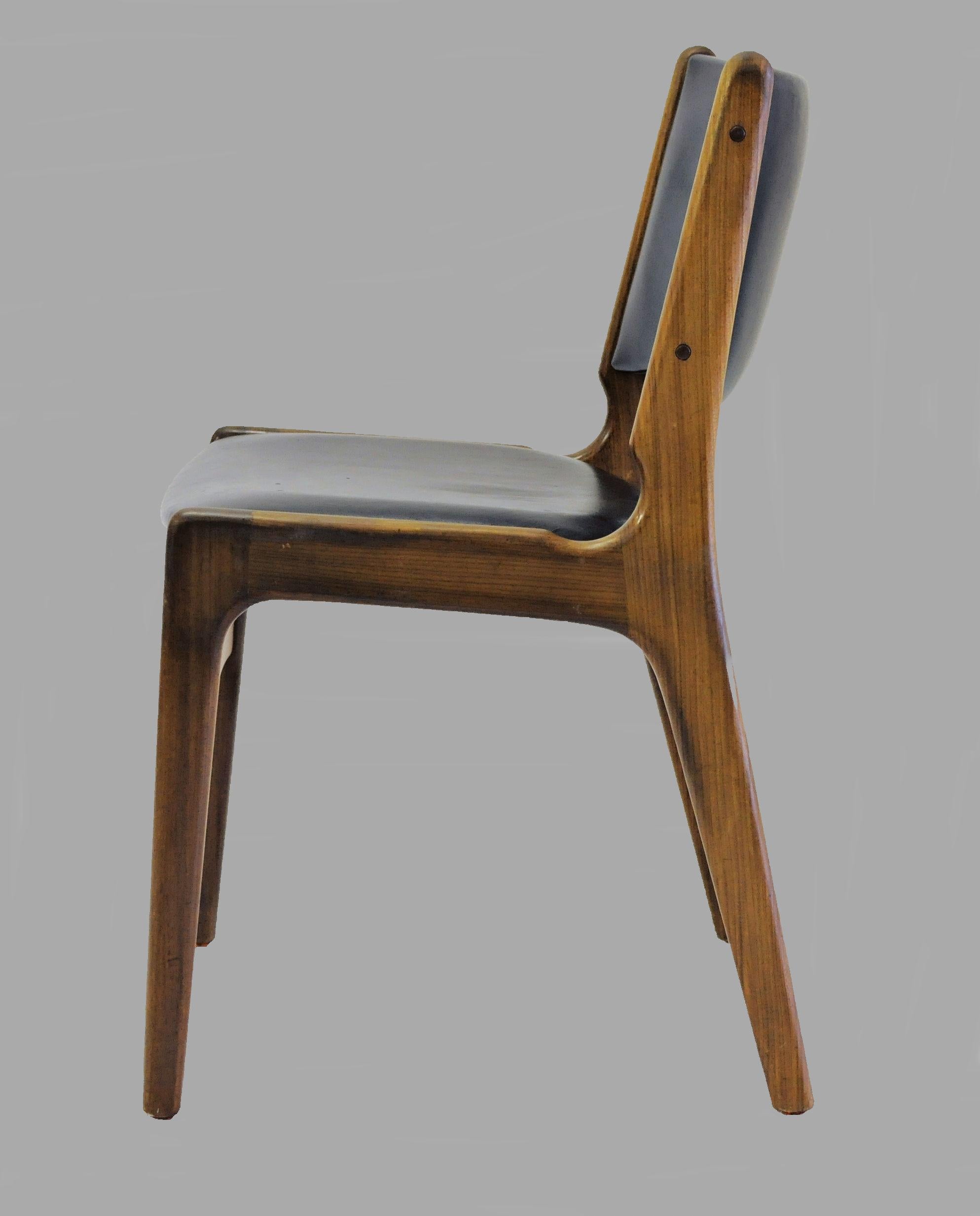 Danish Six Erik Buch Refinished Dining Chairs in Solid Teak, Choice of Upholstery