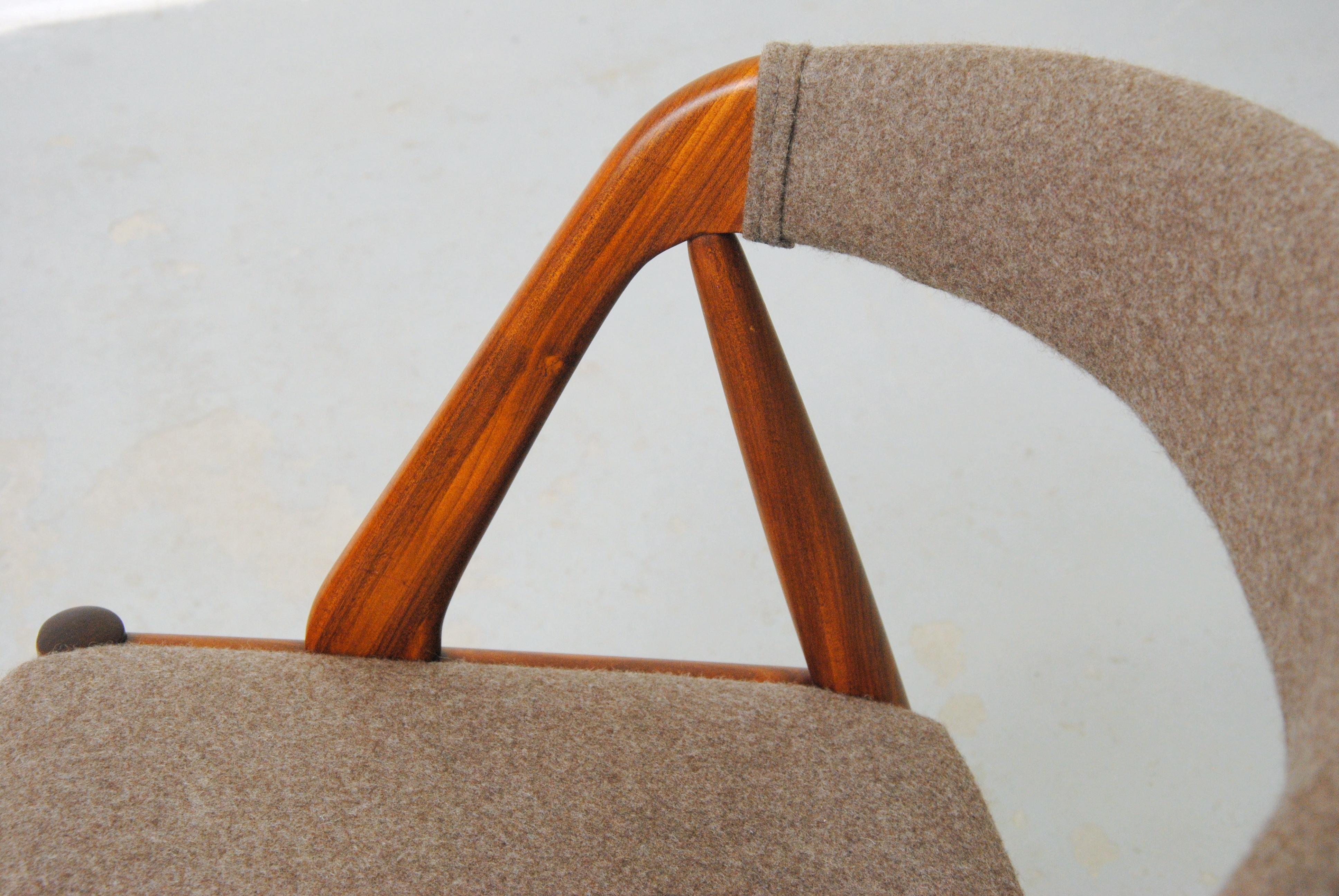 Six Fully Restored Kai Kristiansen Teak Dining Chairs Custom Upholstery Included For Sale 5