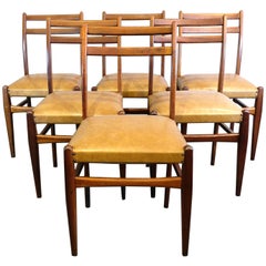 1960s Six Undianuno Wood Portuguese Chairs Vintage 1960s Six Undianuno Wood Portuguese Chairs