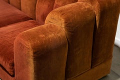 Canapé sectionnel en velours de style "Skyscraper" des années 1960