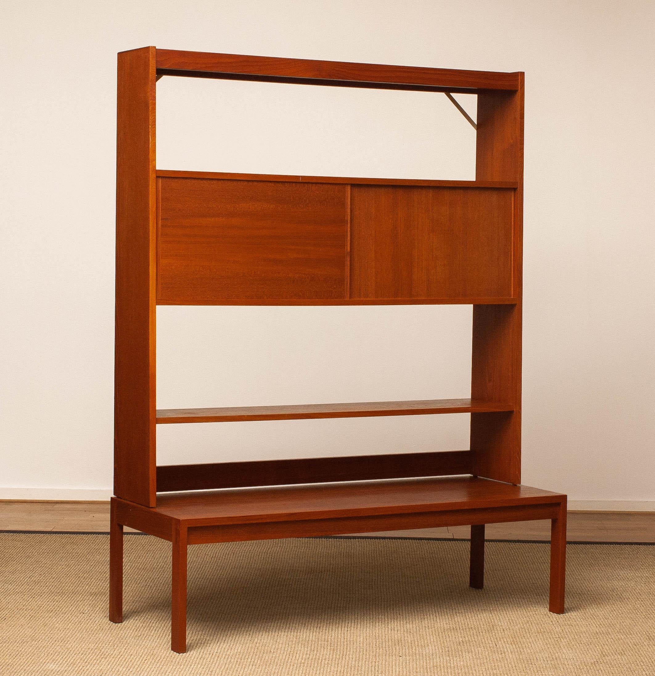 1960s Slim Swedish Bookcase Cabinet in Teak Designed by Svante Skogh for Seffle For Sale 5