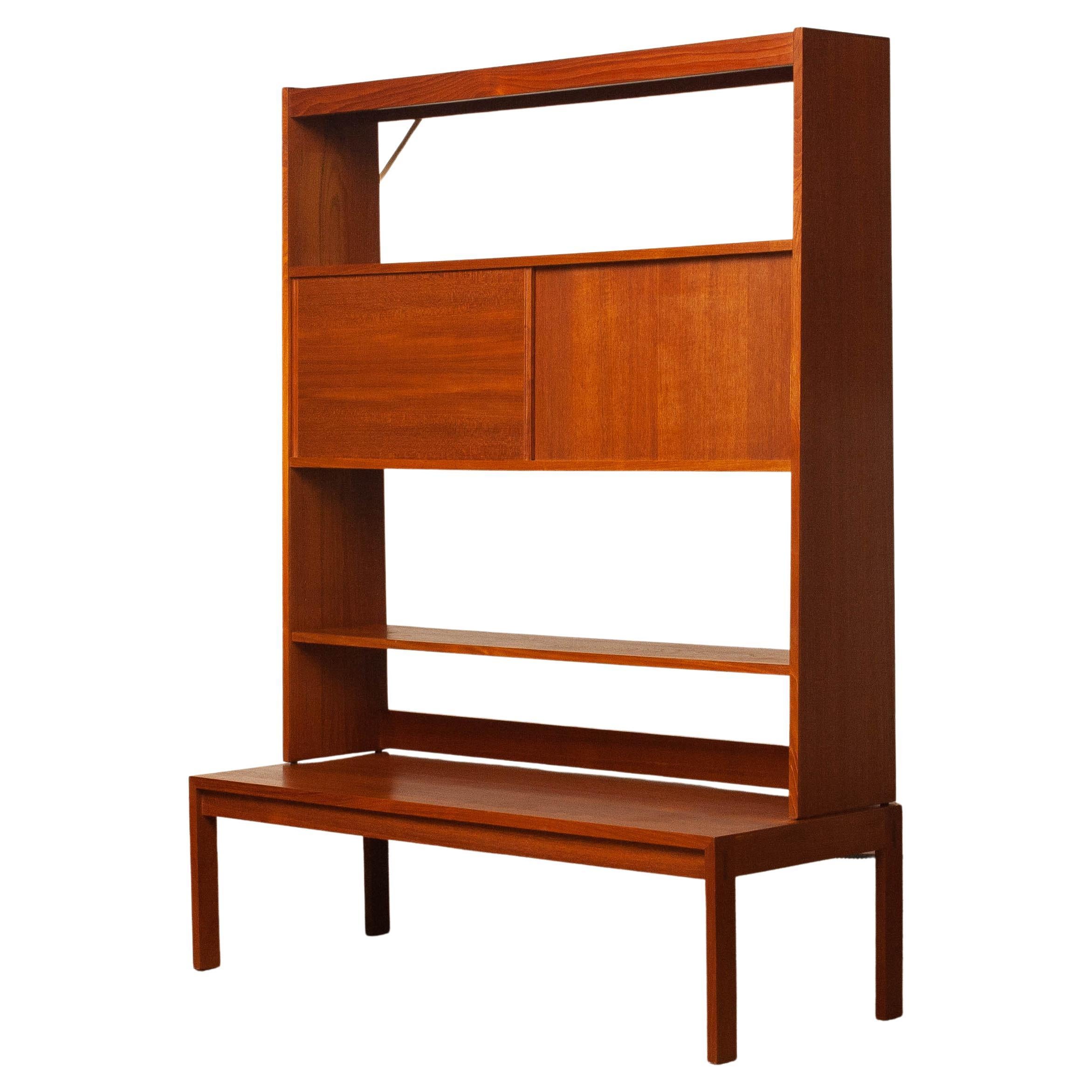 1960s Slim Swedish Bookcase Cabinet in Teak Designed by Svante Skogh for Seffle
