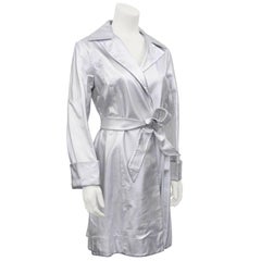 1960s Sliver Leather Trench Coat