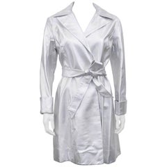 1960s Sliver Leather Trench Coat