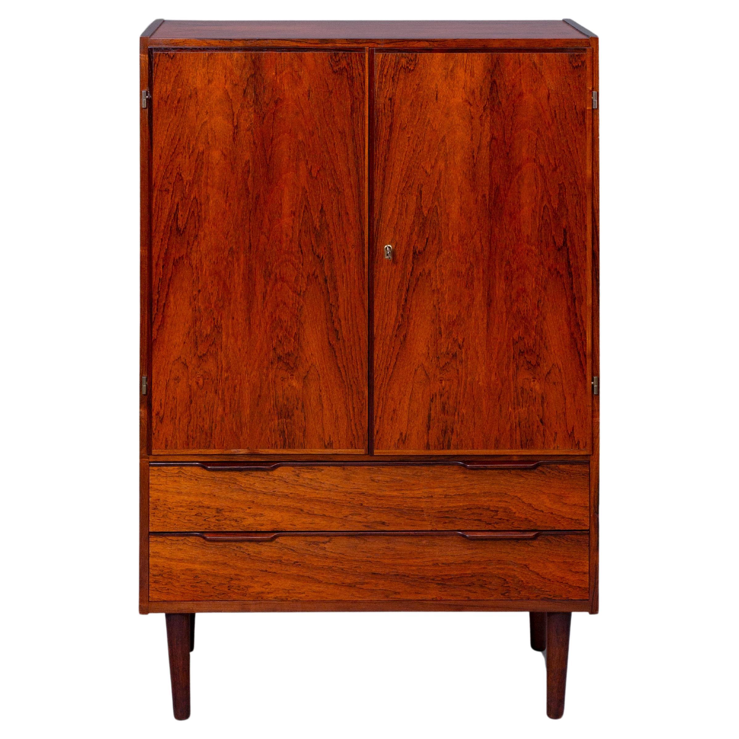 1960s Small Danish Rosewood Cabinet  For Sale