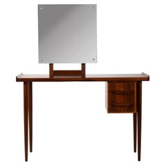 1960s Small Elegant Fully Restored Rosewood Vanity Table in Excellent Condition