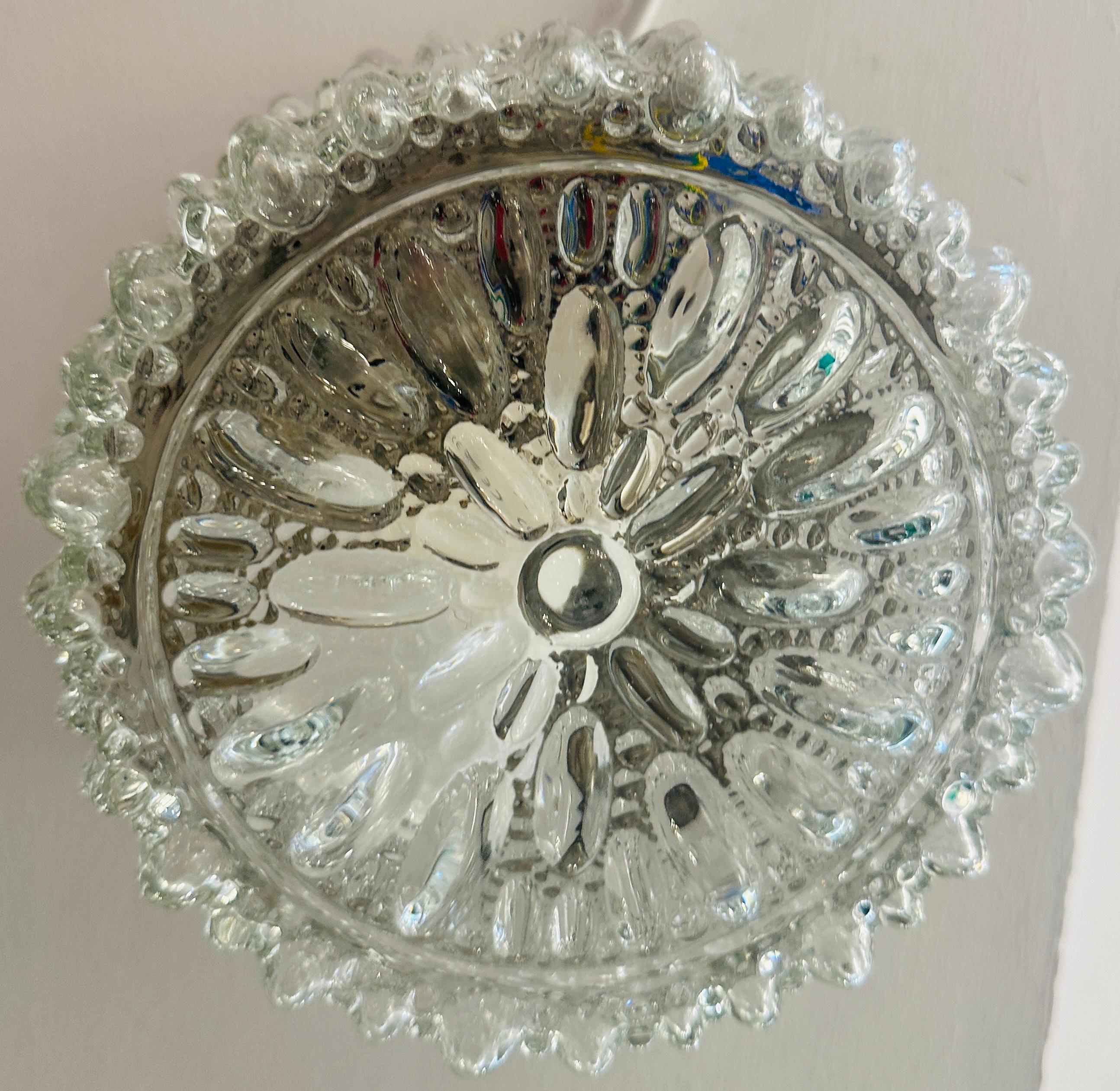 Kleine deutsche Einbau- oder Wandleuchte aus klarem Limberg-Glas, 1960er Jahre, Helena Tynell im Angebot 4