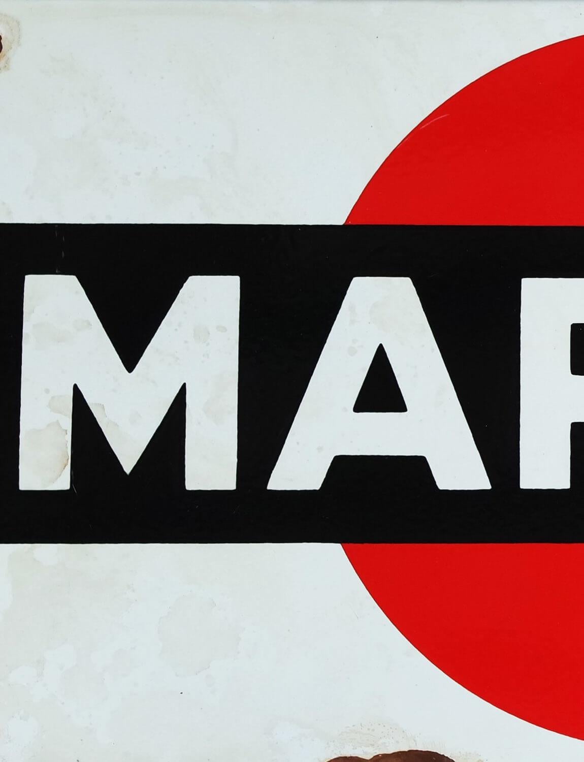 Enameled 1960s Italian Martini Dry Sign