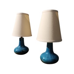 1960s Small Pair of Ceramic Table Lamps