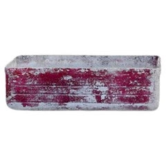 Jardinera rectangular roja pequeña de hormigón Willy Guhl de los años 60