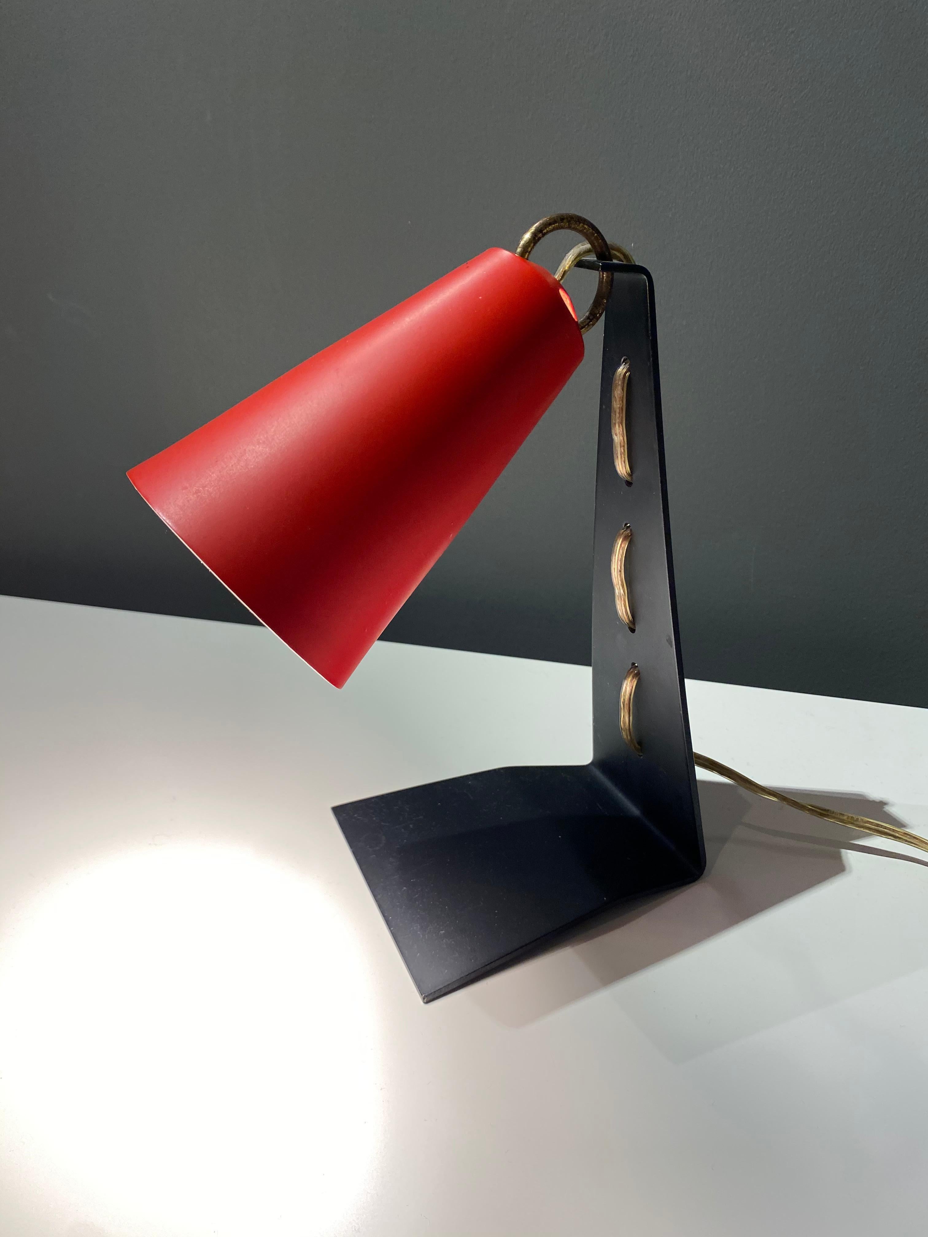 Austrian Checkmark Table Lamp by J. T. Kalmar