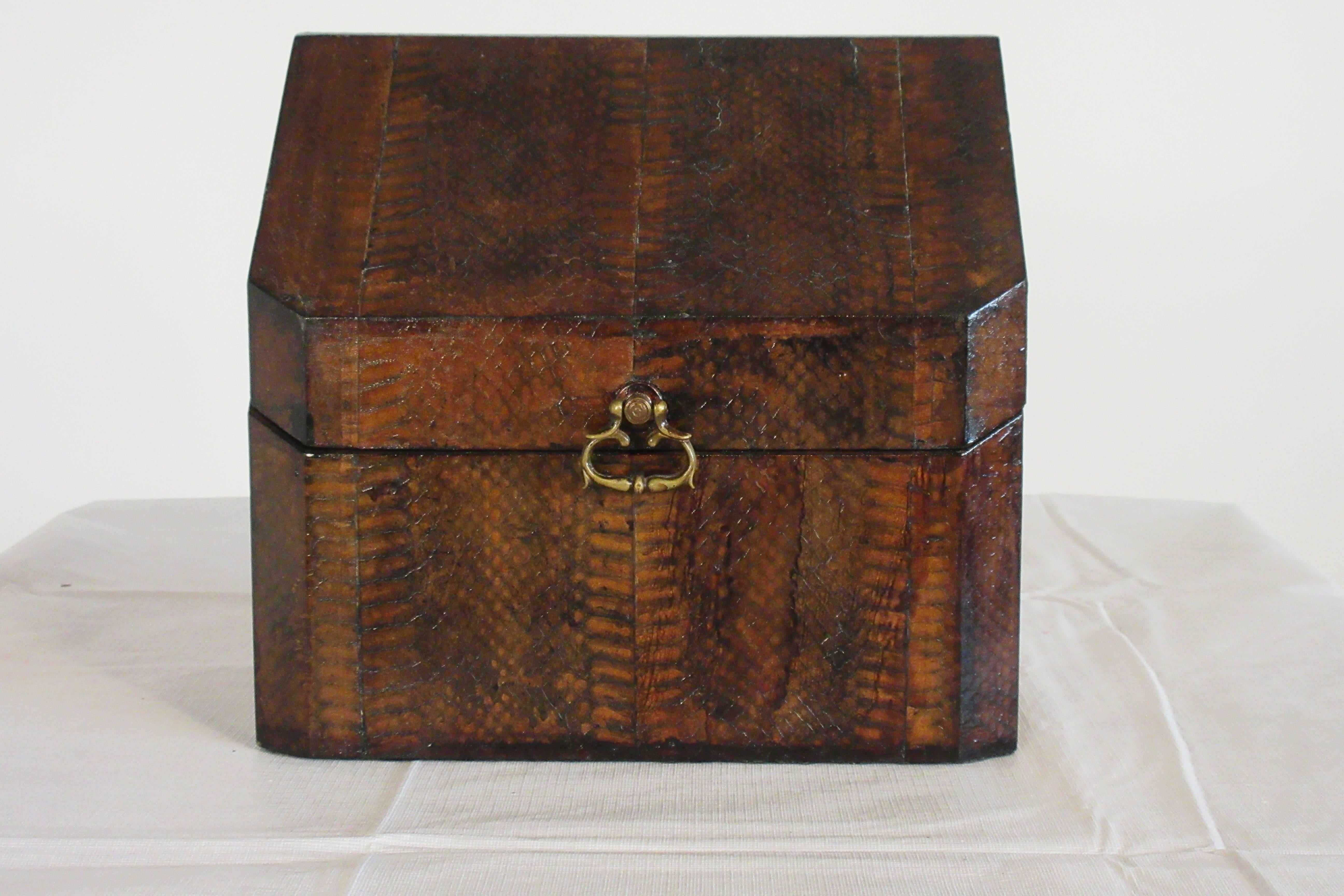 1960s Snakeskin Box In Good Condition For Sale In Tarrytown, NY