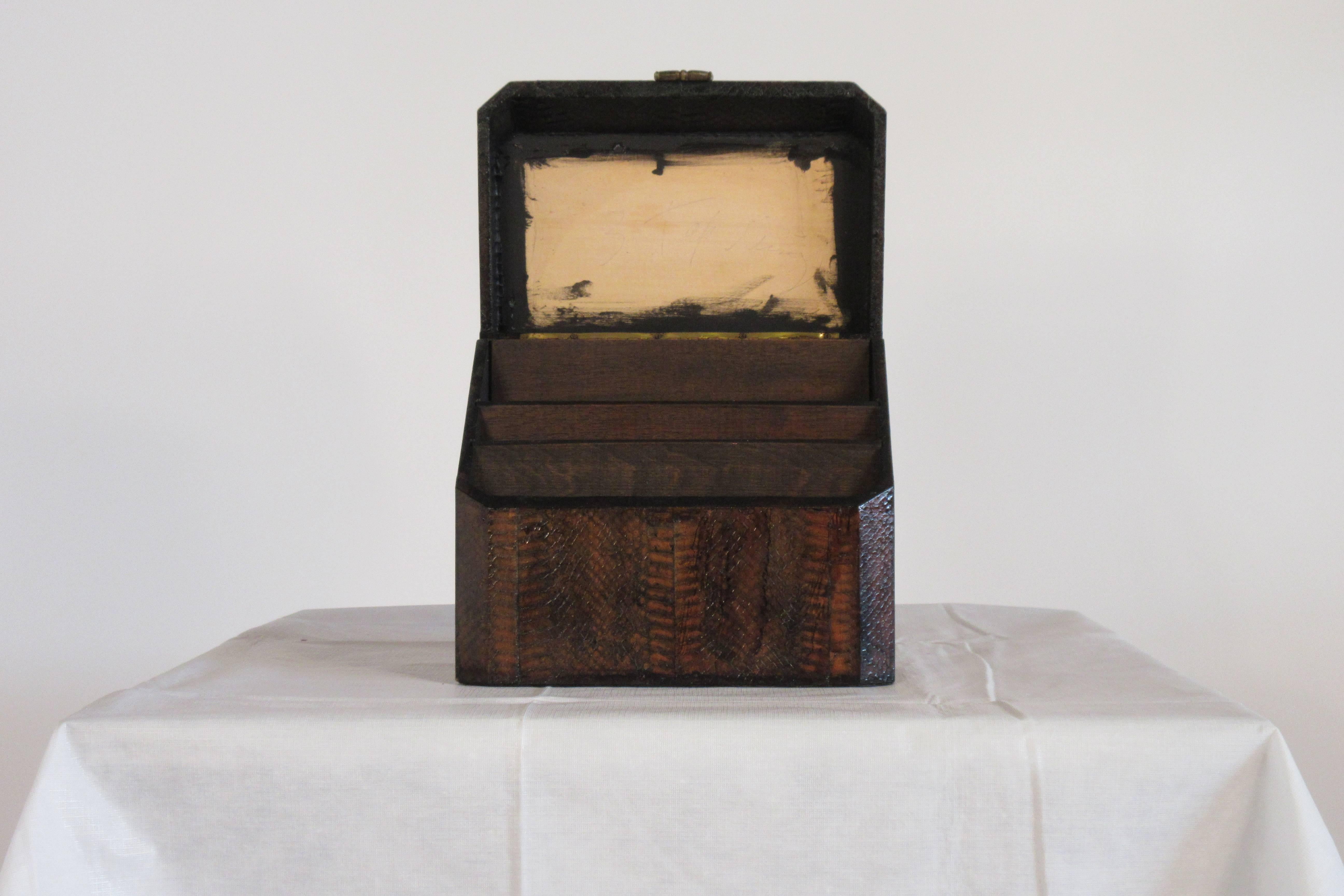Caja de piel de serpiente de los años 60 en venta 2